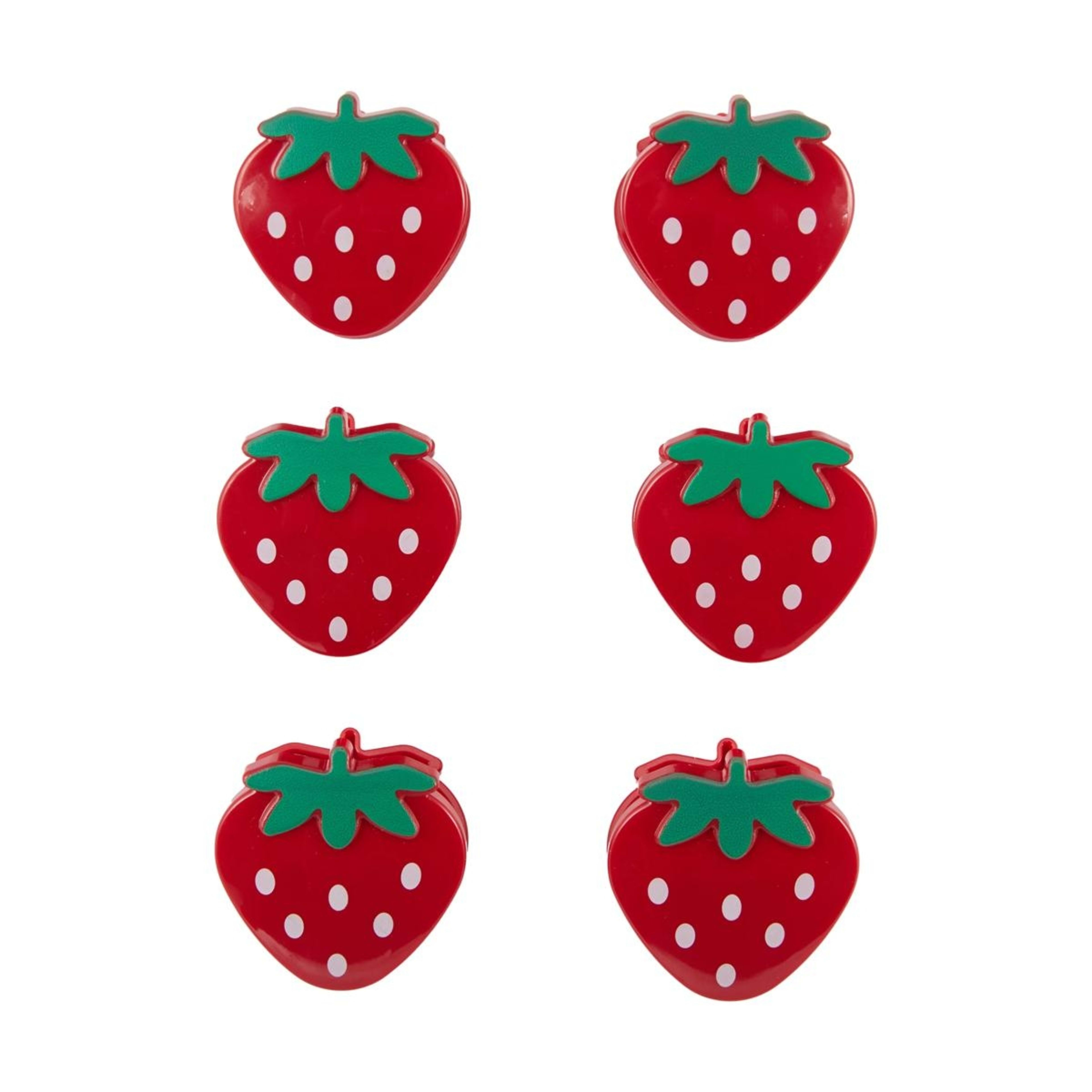 1 6 Pack Strawberry Bag Clips