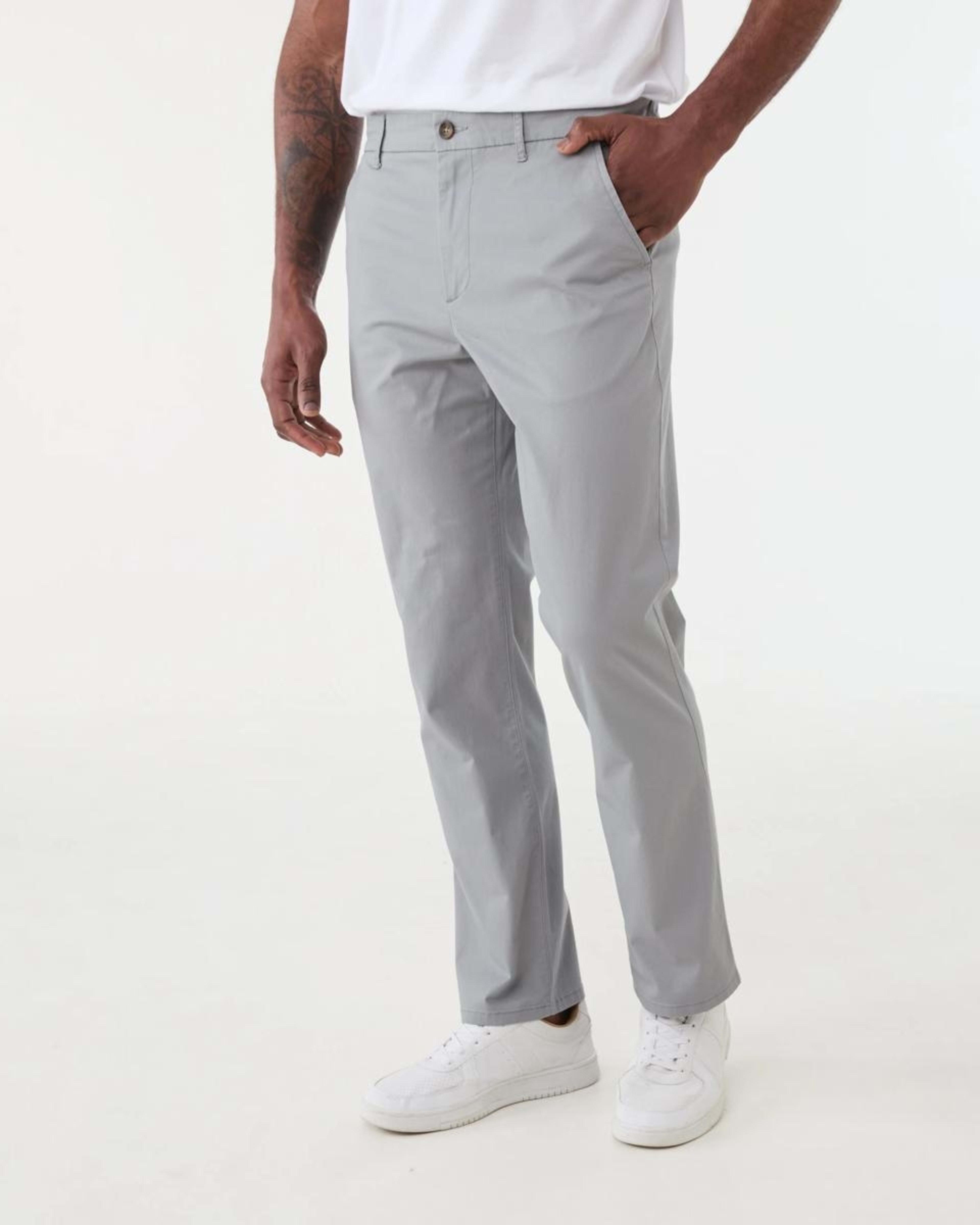 2 Straight Casual Chino Pants WILD DOVE, 2 of 5