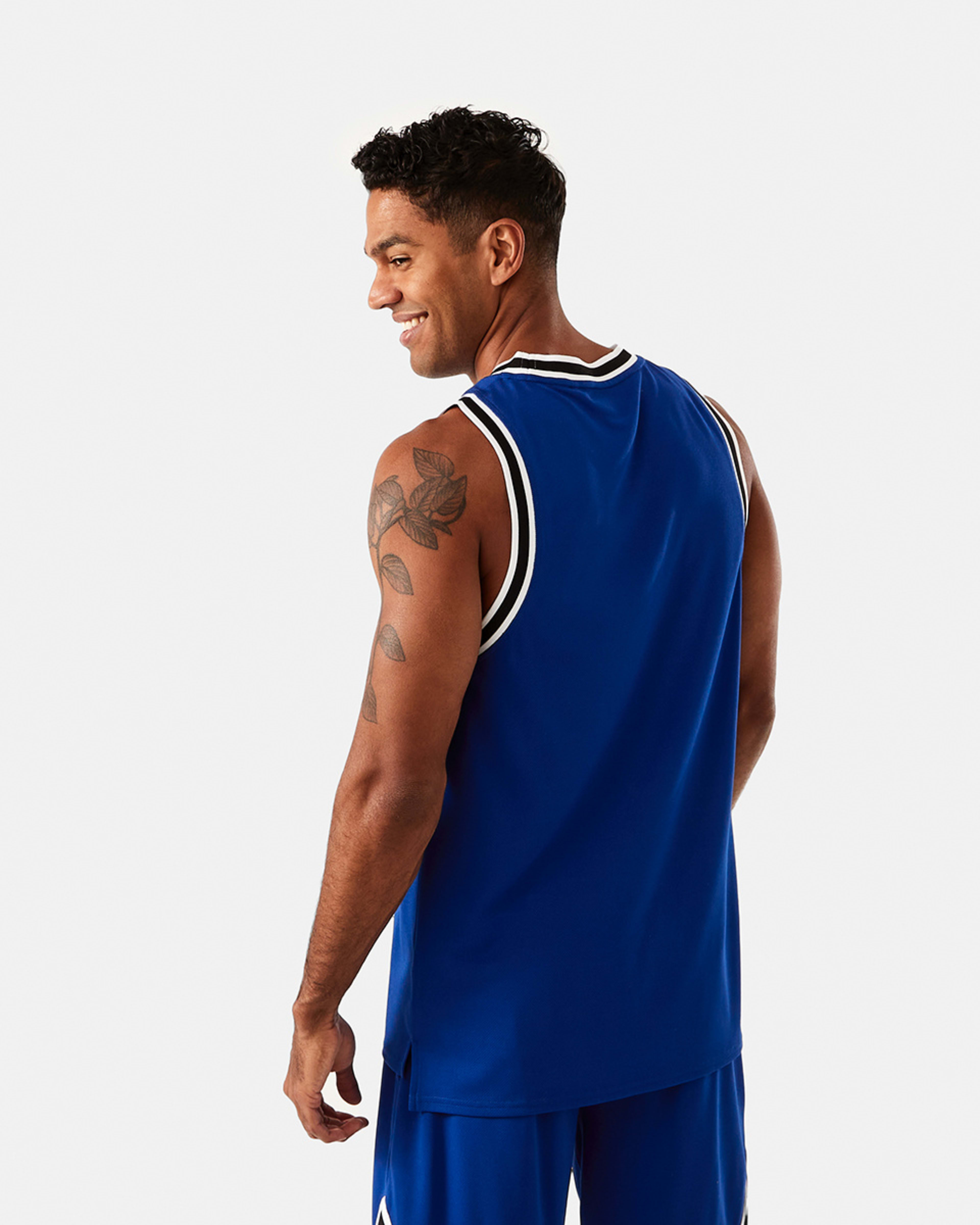 3 Active Mens Basketball Tank Royal Blue, 3 of 7