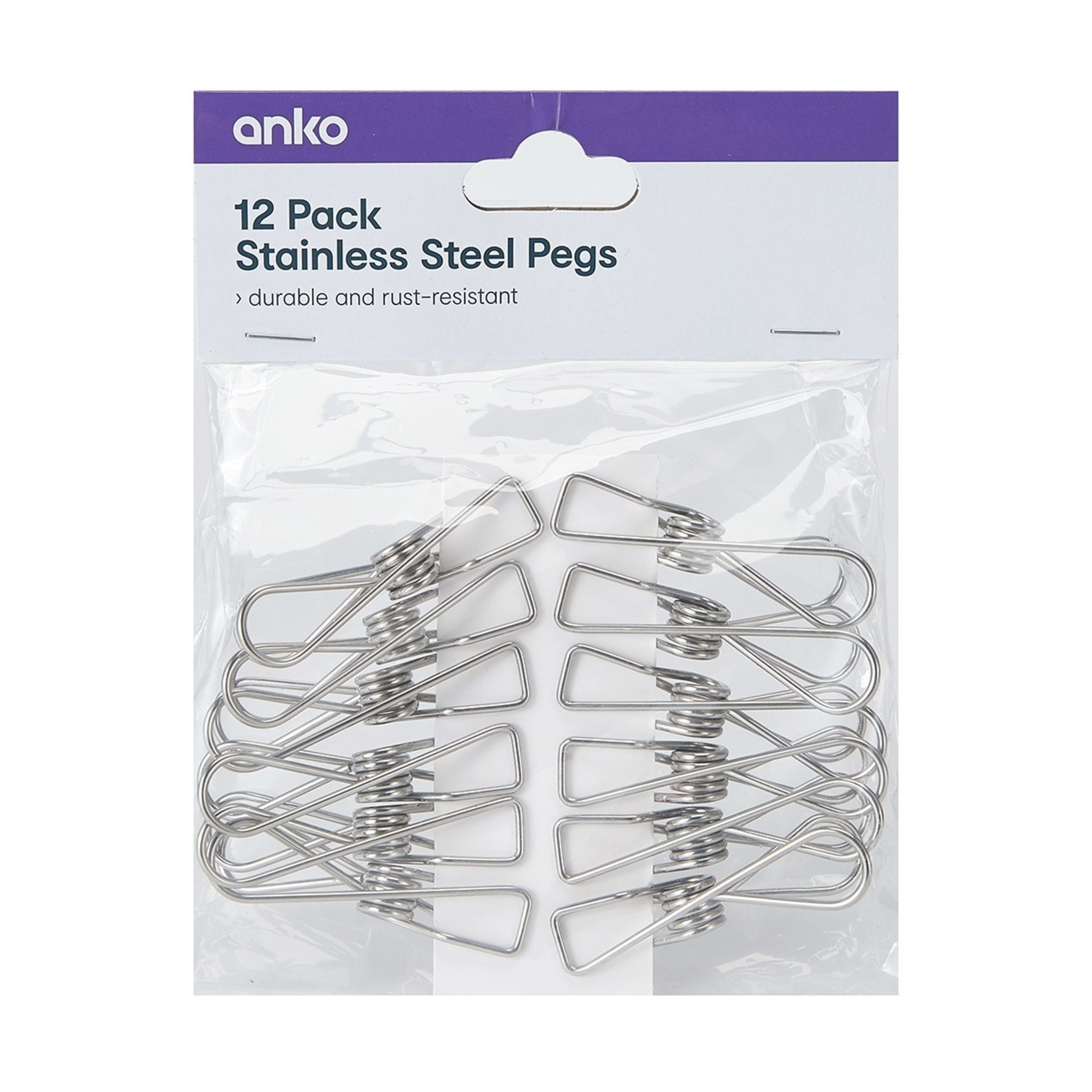 8 12 Pack Stainless Steel Pegs, 8 of 8