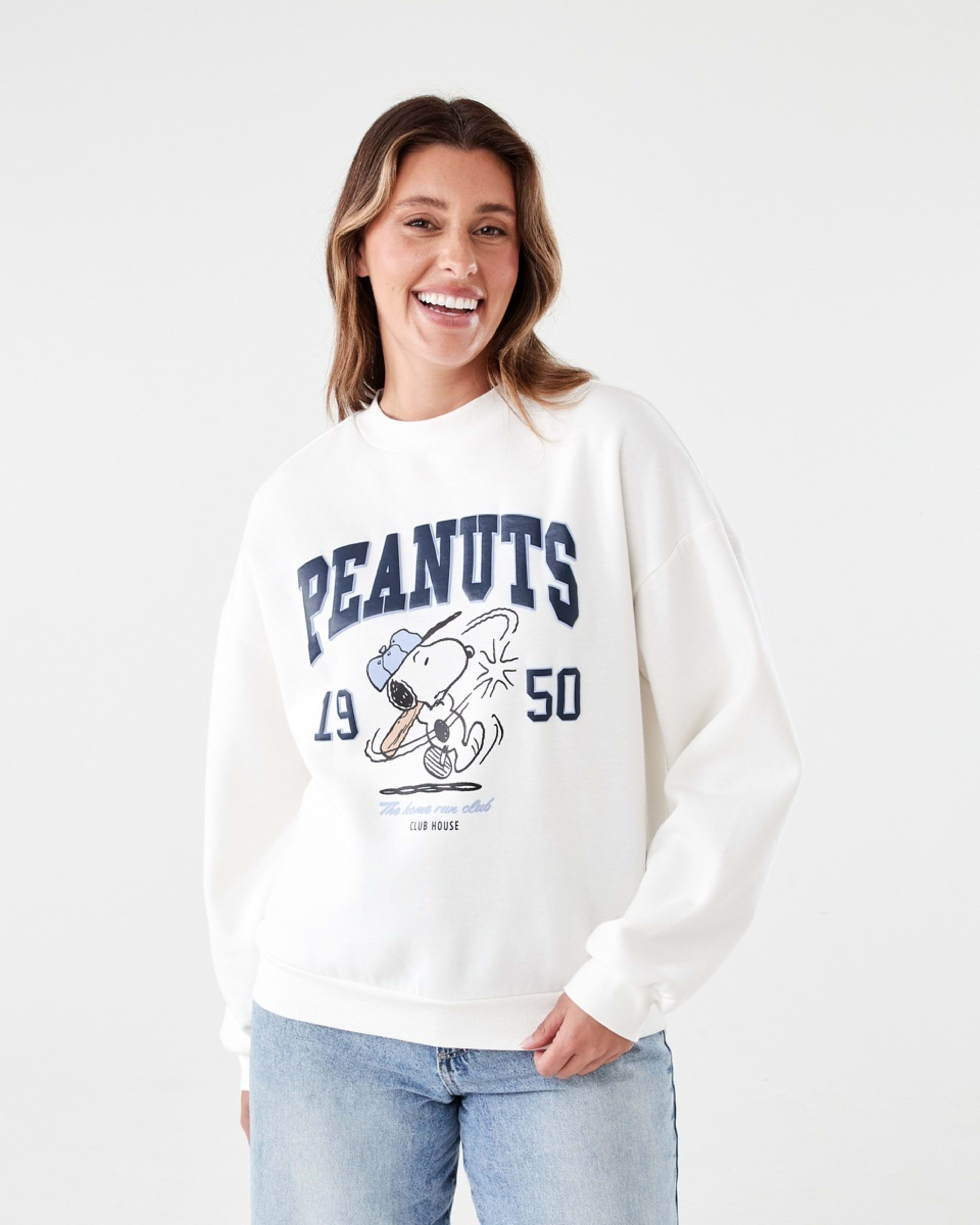 1 Long Sleeve Peanuts License Sweatshirt PEANUT BBALL