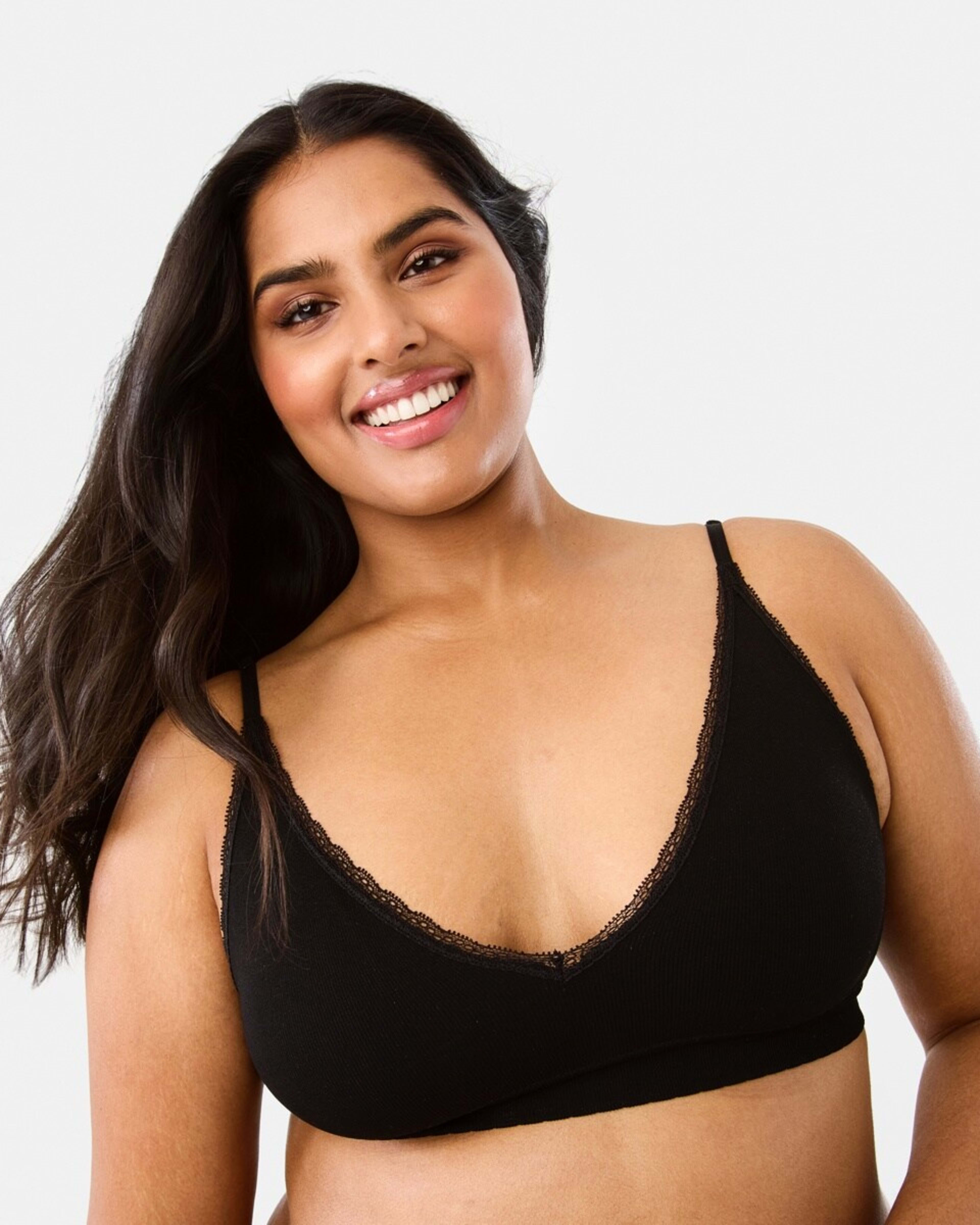 7 2 Pack Seamfree Rib Bralette Sm Ditsy D, 7 of 10