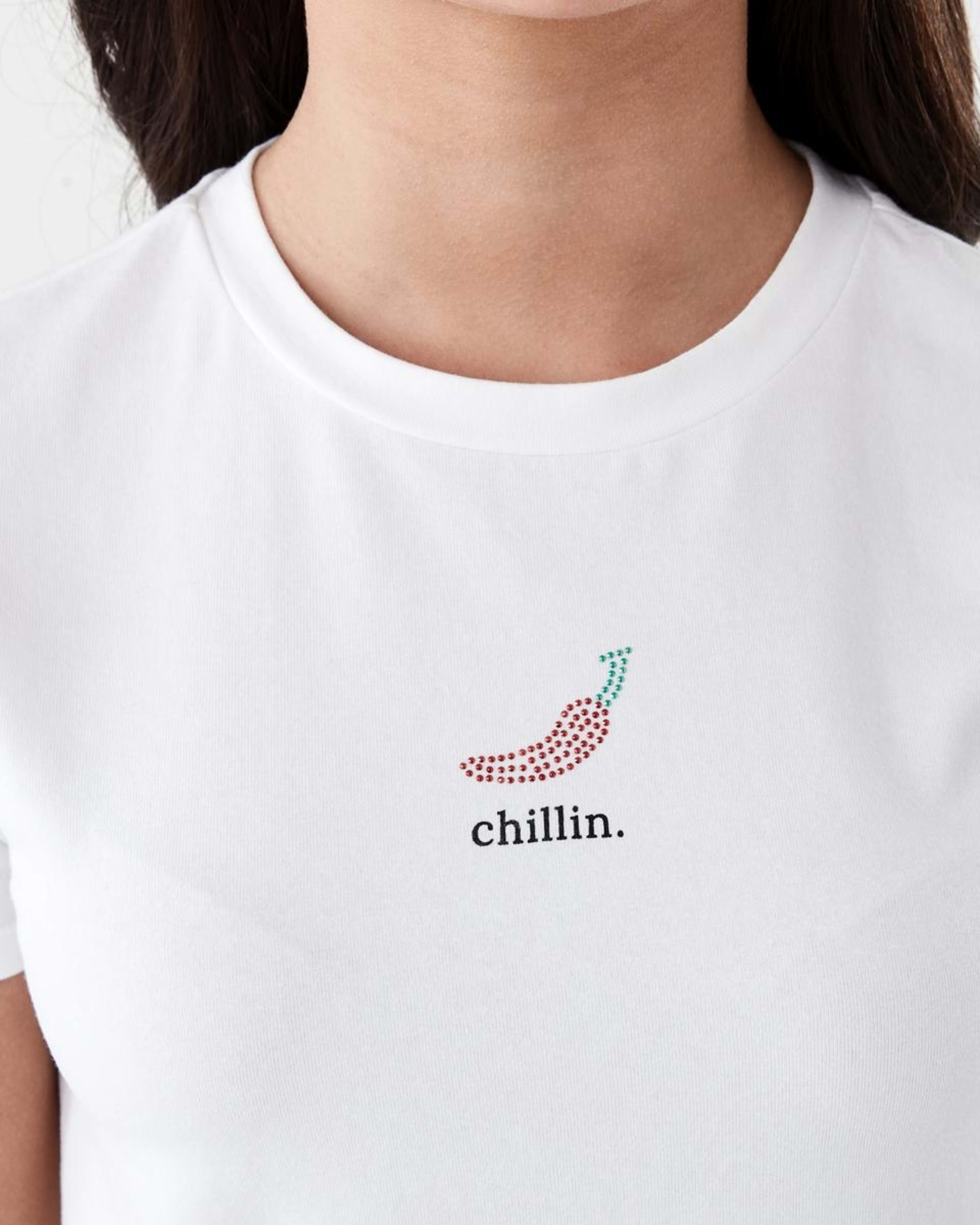 4 Short Sleeve Embellished Baby T-shirt Wht Chilli, 4 of 7