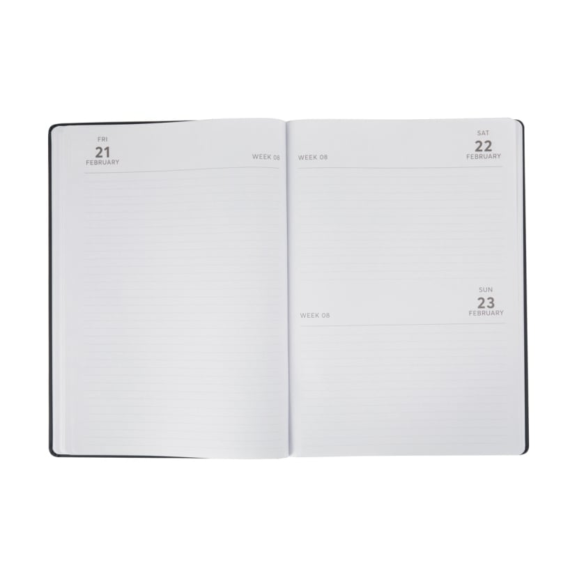 2025 A4 Daily Diary Charcoal Kmart