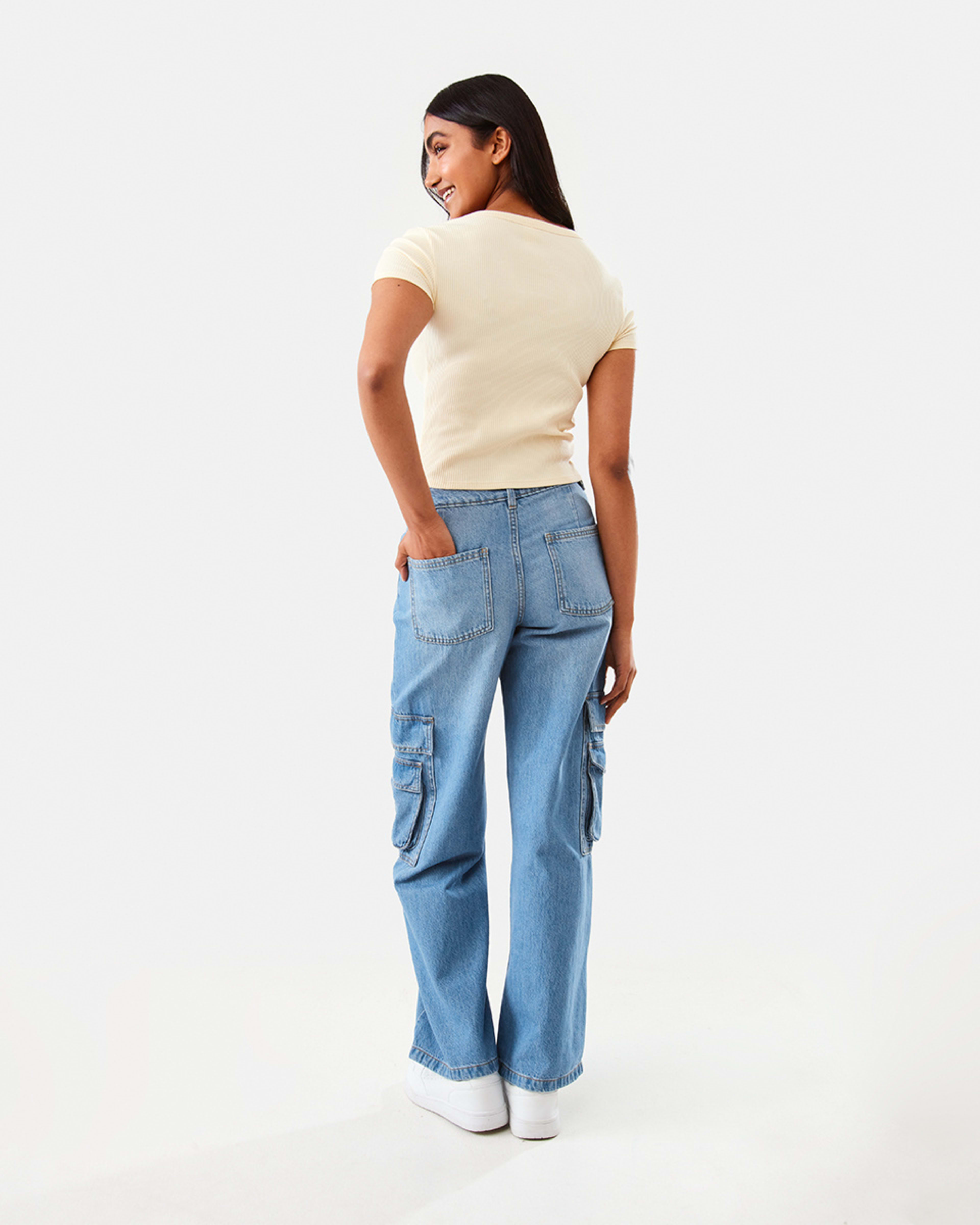 6 Short Sleeve Ribbed Square Neck T-shirt Pnacota, 6 of 8