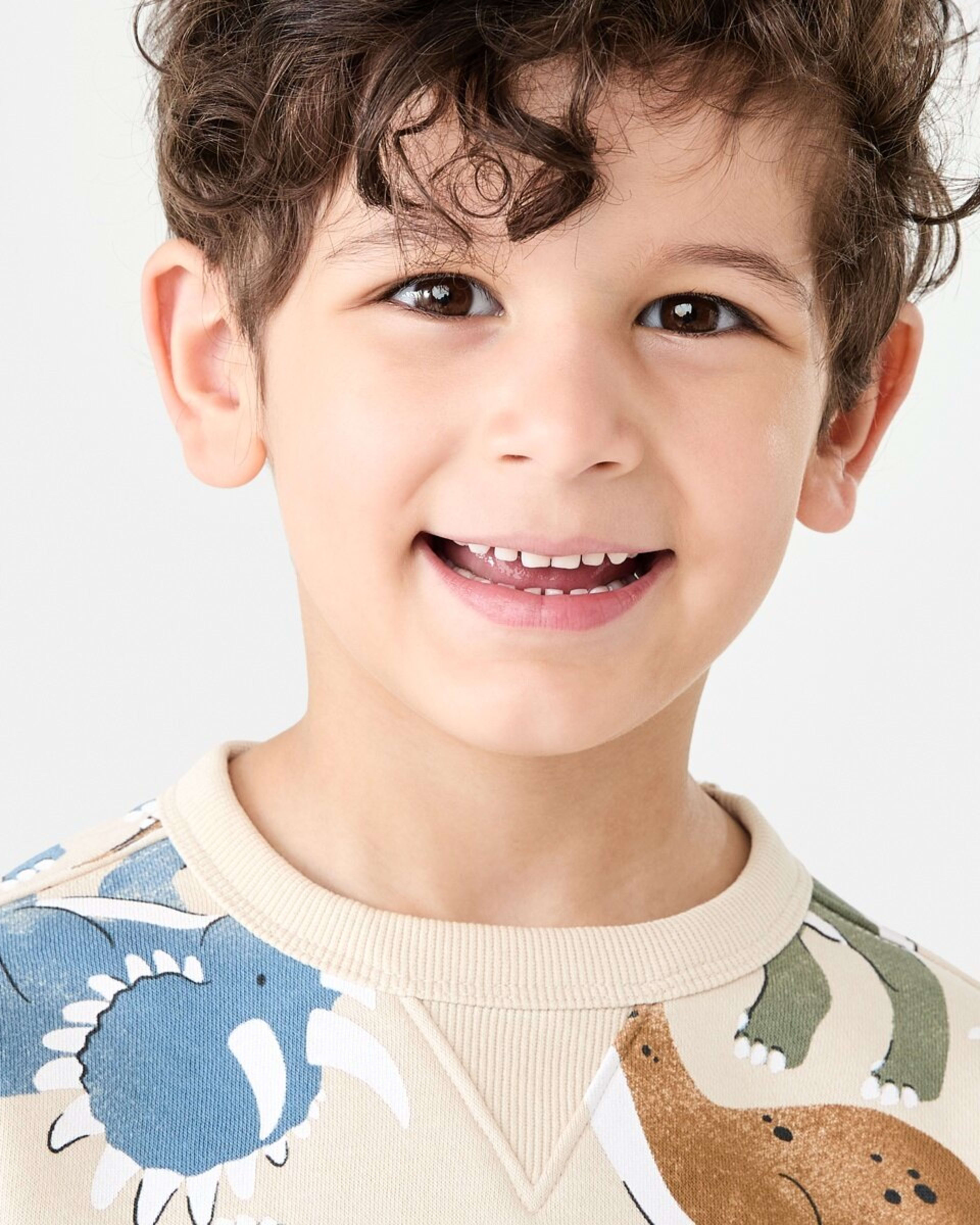 3 All Over Print Crew Neck Sweatshirt Bge Dino, 3 of 9