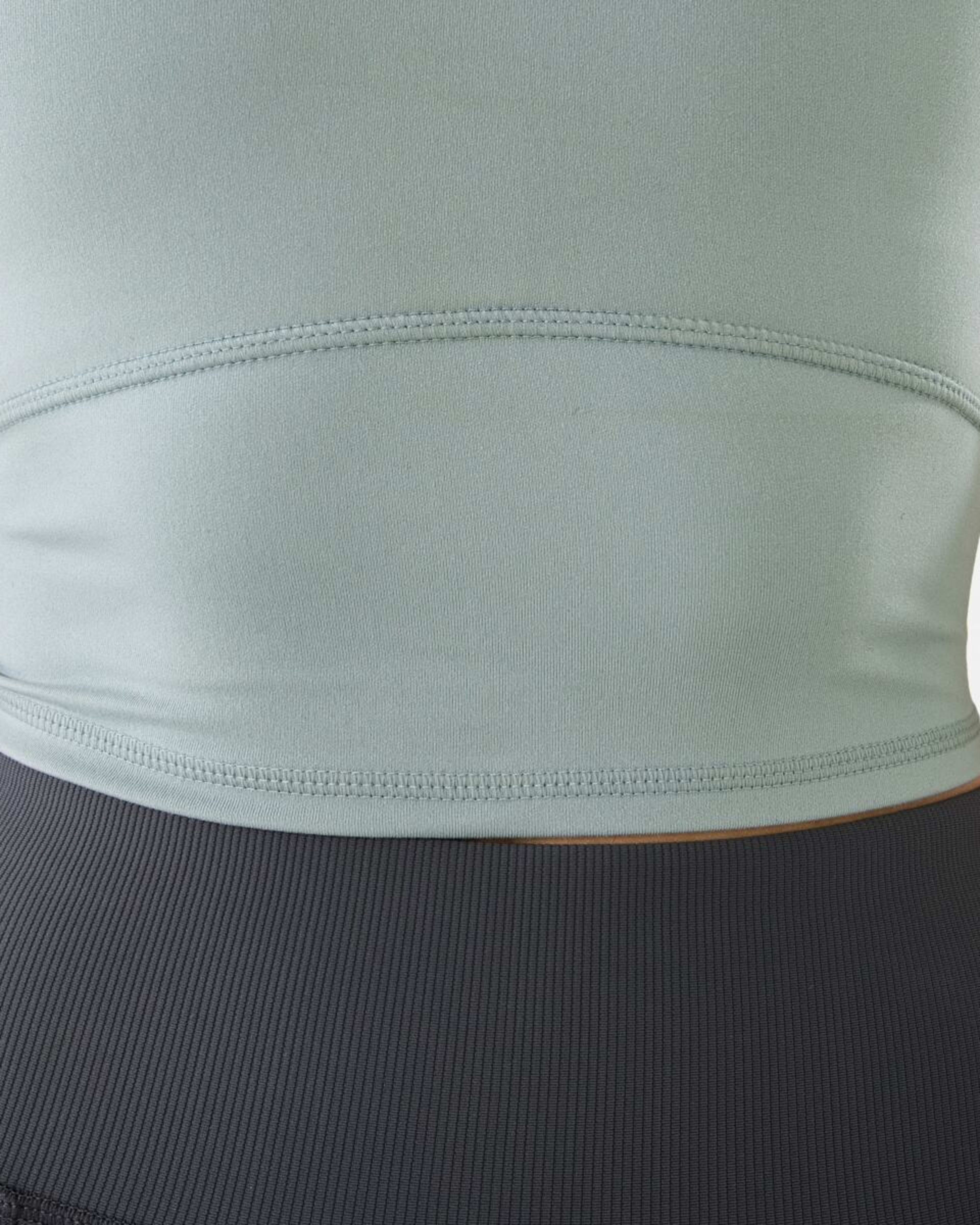 7 Active Womens Ultrasoft Longline Crop Top LINDSEY GREEN, 7 of 8