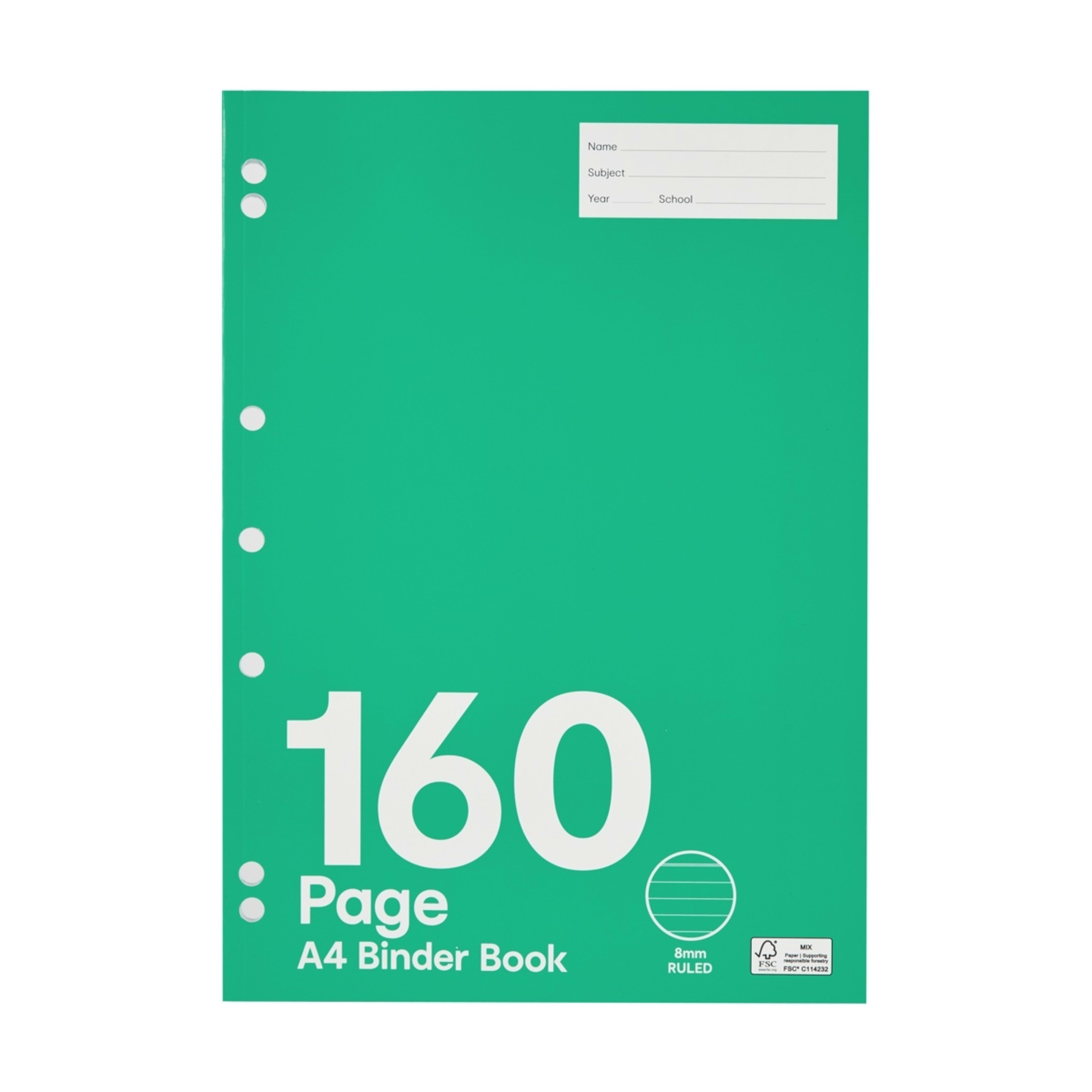 1 A4 Binder Book - 160 Pages, Aqua