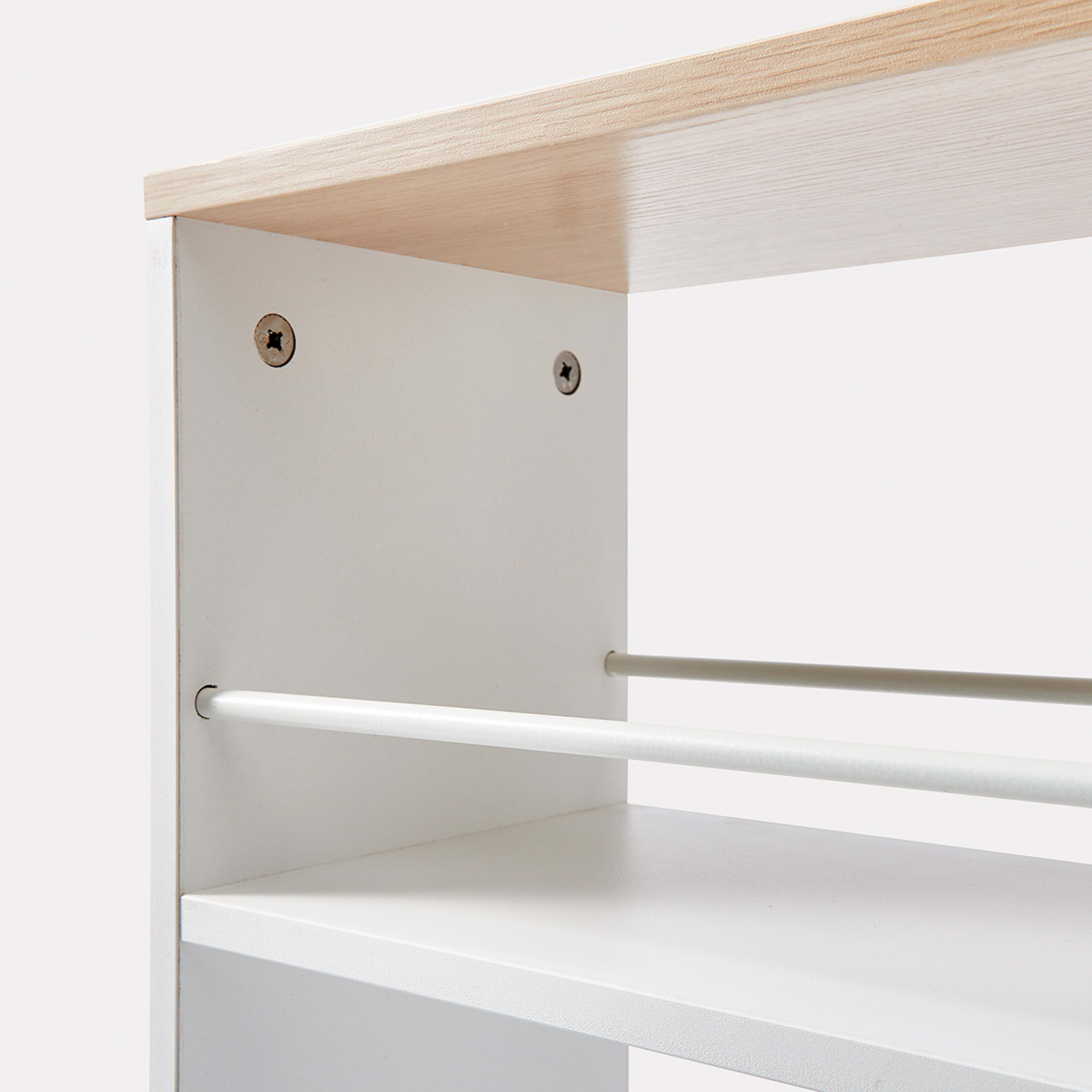 White Slimline Trolley Kmart