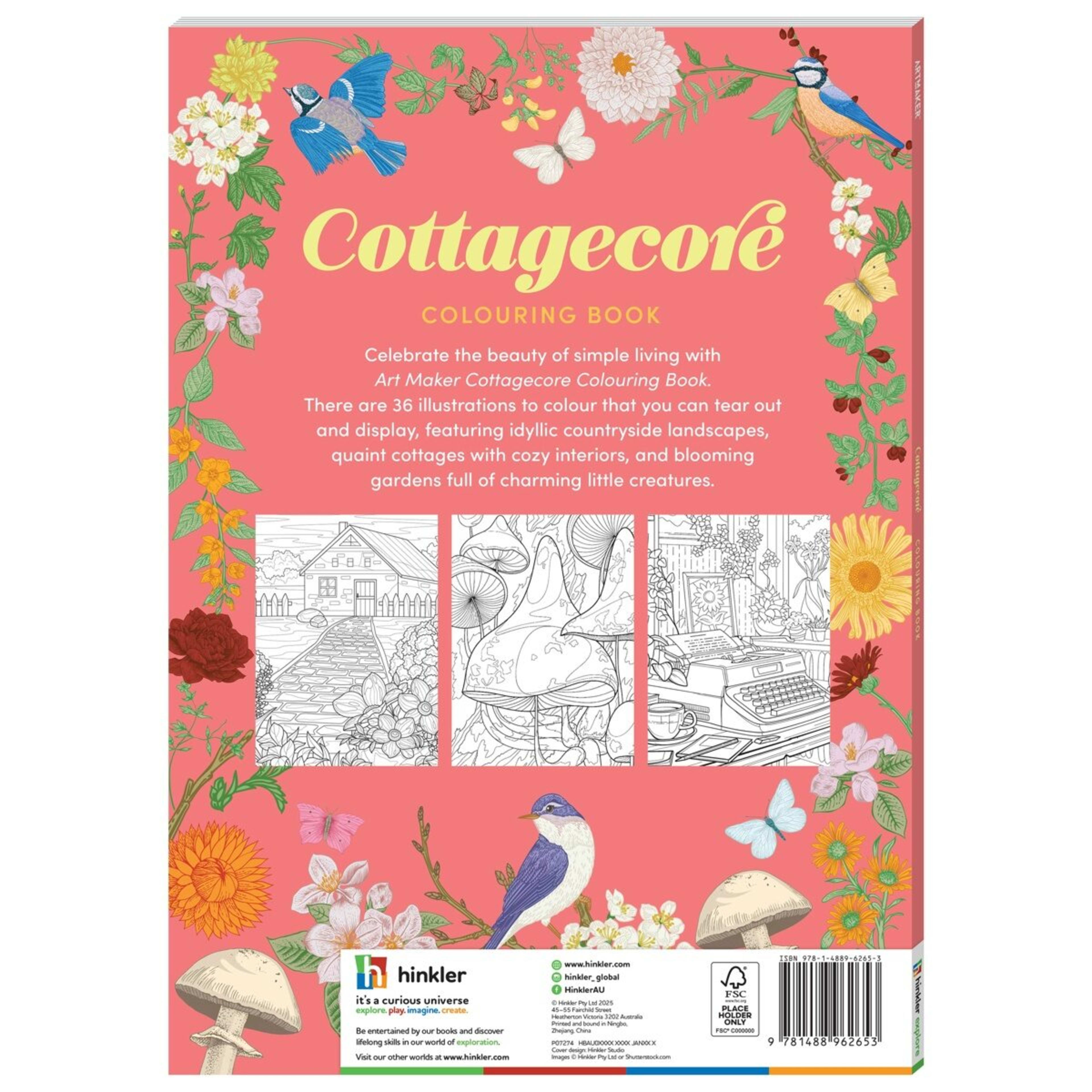 2 Art Maker Cottagecore Colouring Book, 2 of 5