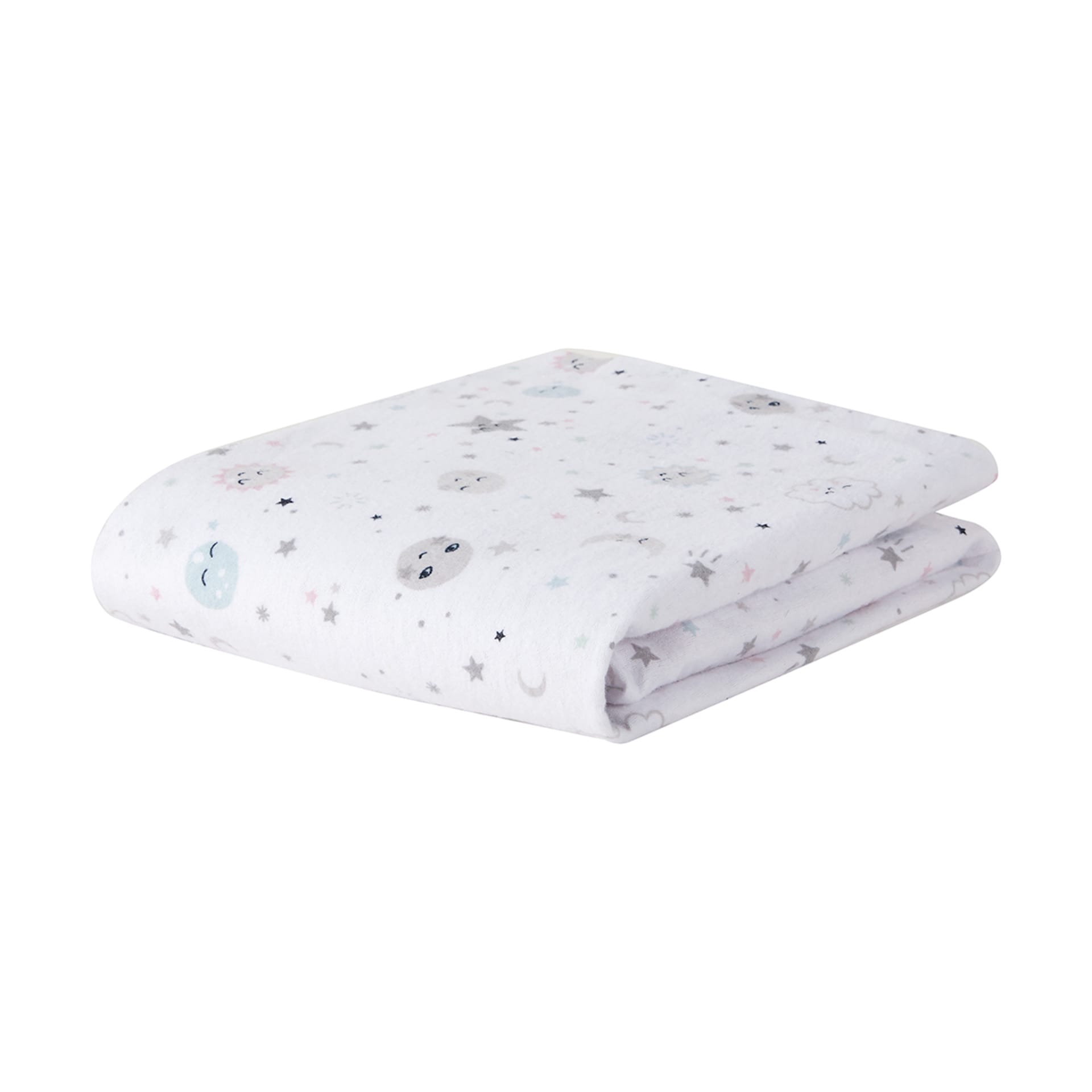2 Pack Flannelette Cotton Fitted Cot Sheets Galaxy Kmart