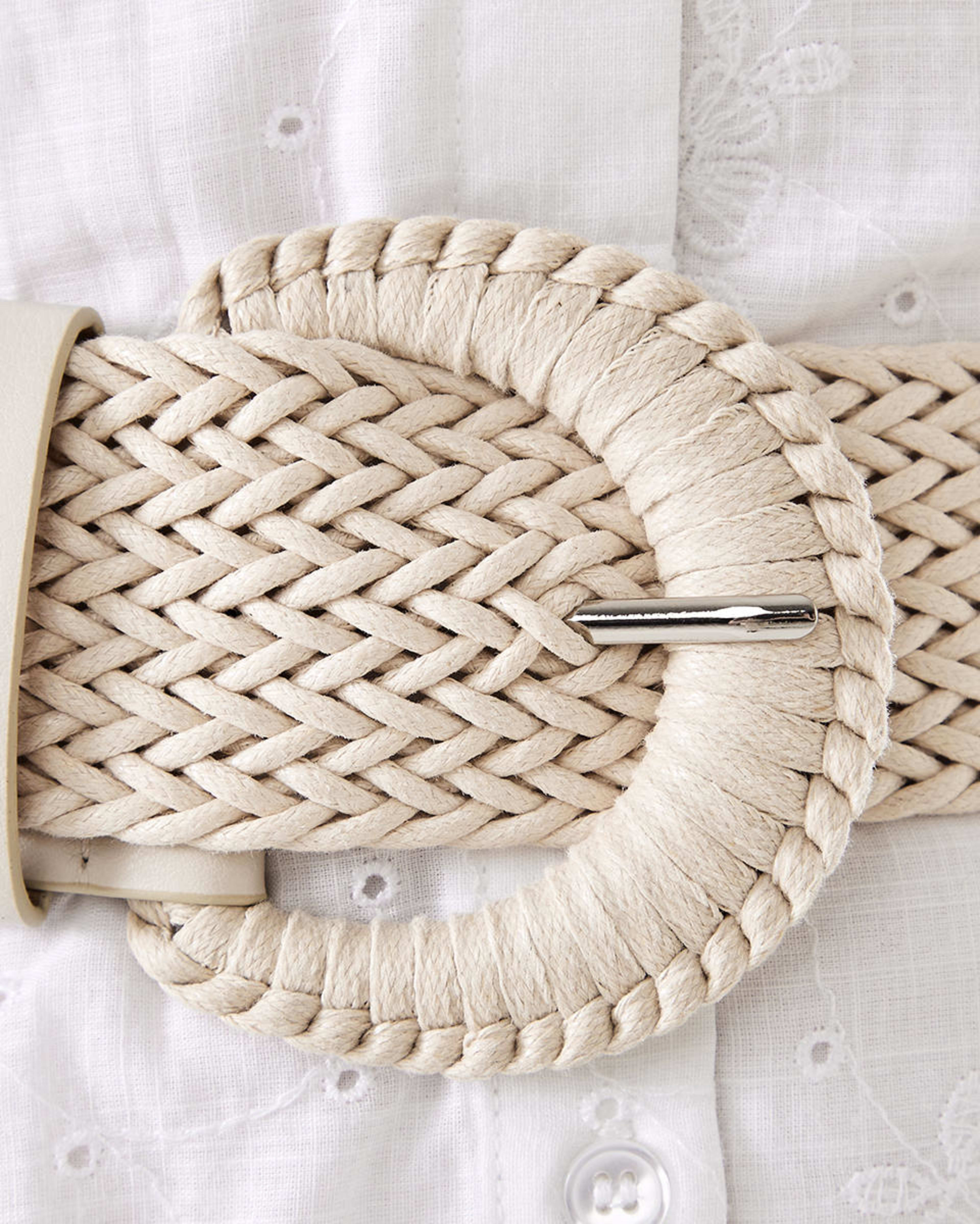 Wide Plaited Belt with Covered Buckle Kmart