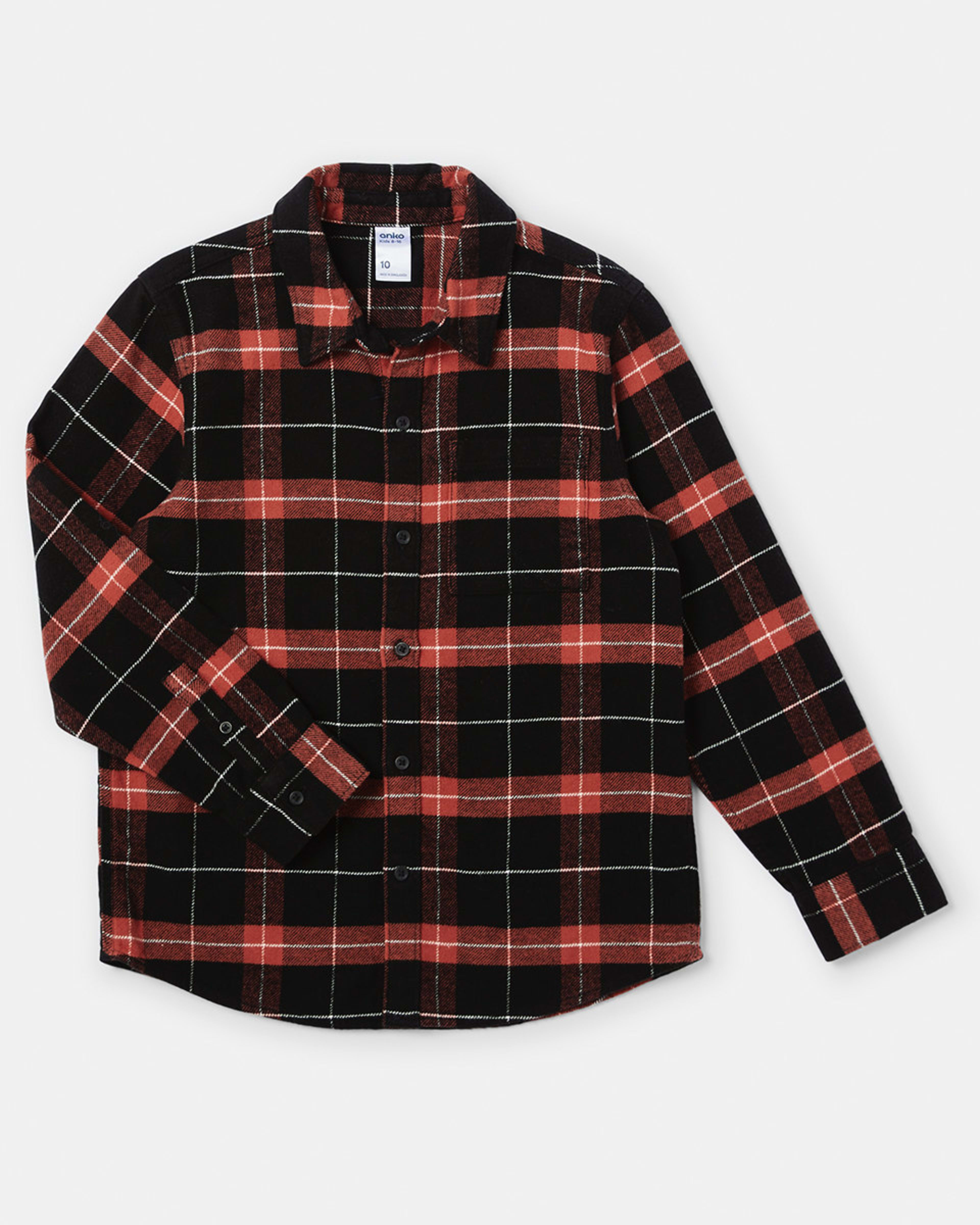 Long Sleeve Flannel Shirt Kmart