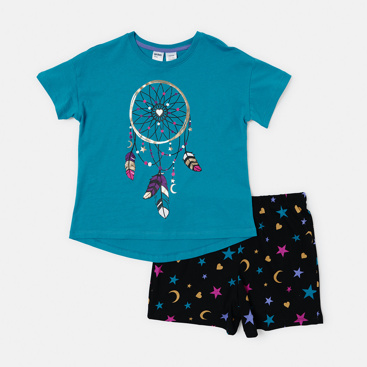 Short Sleeve Knit Pyjama Set Kmart