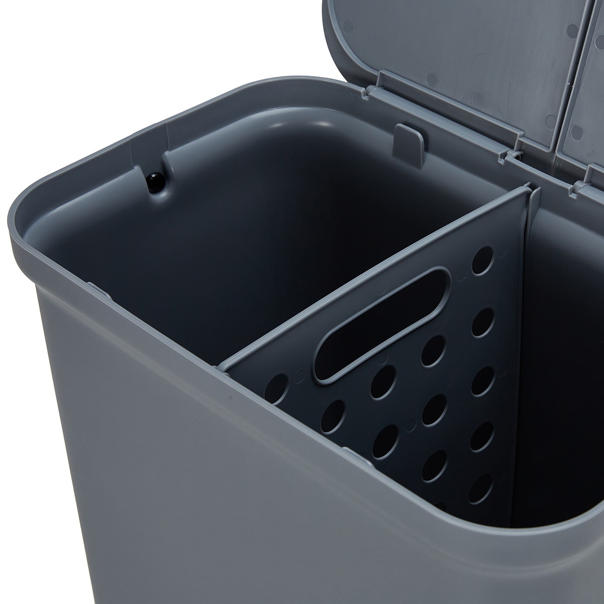 28L Grey Flip Top Recycle Bin Kmart