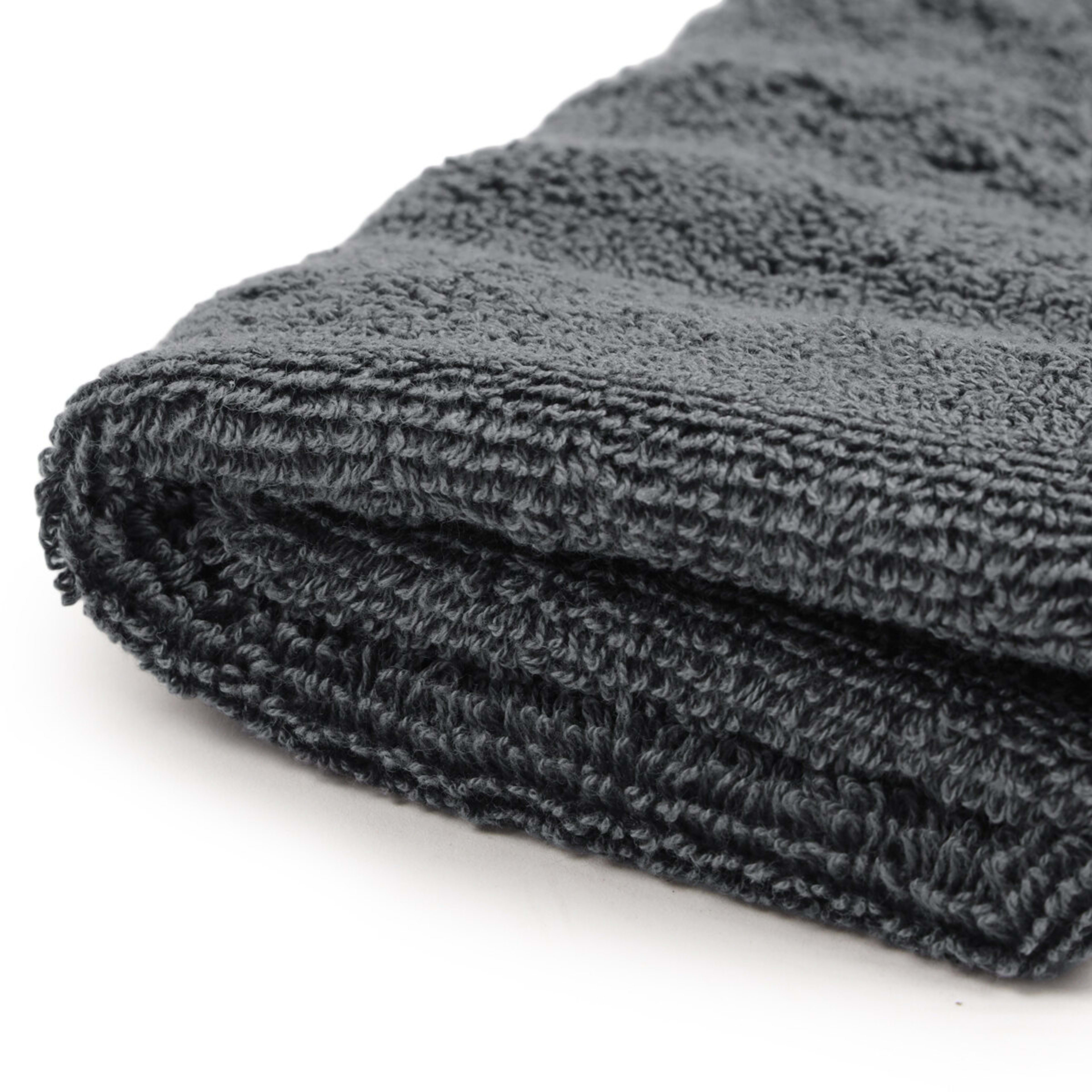 4 Thick Ribbed Australian Cotton Face Washer - Grey, 4 of 5