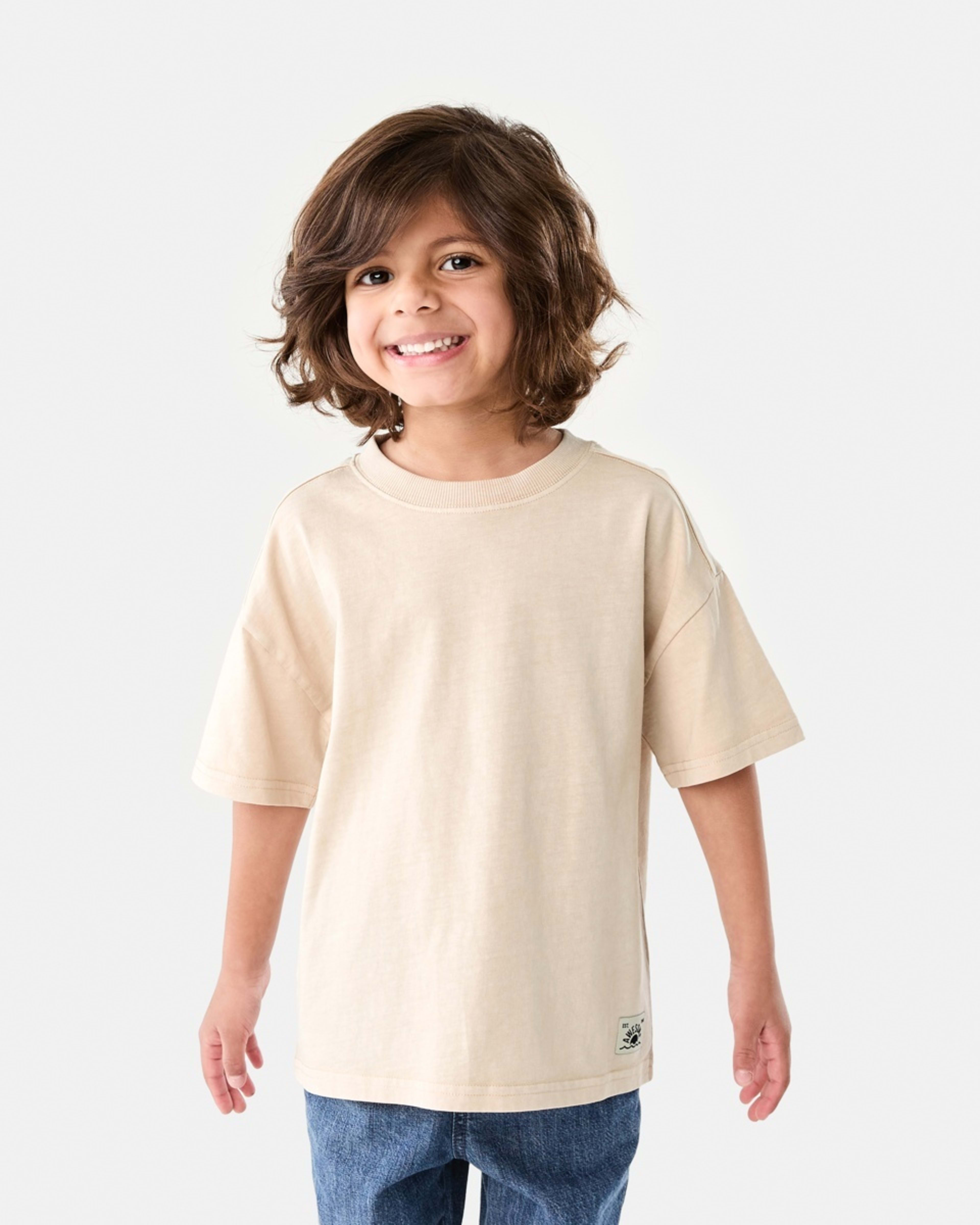 1 Oversized Washed T-shirt NATURAL ECRU