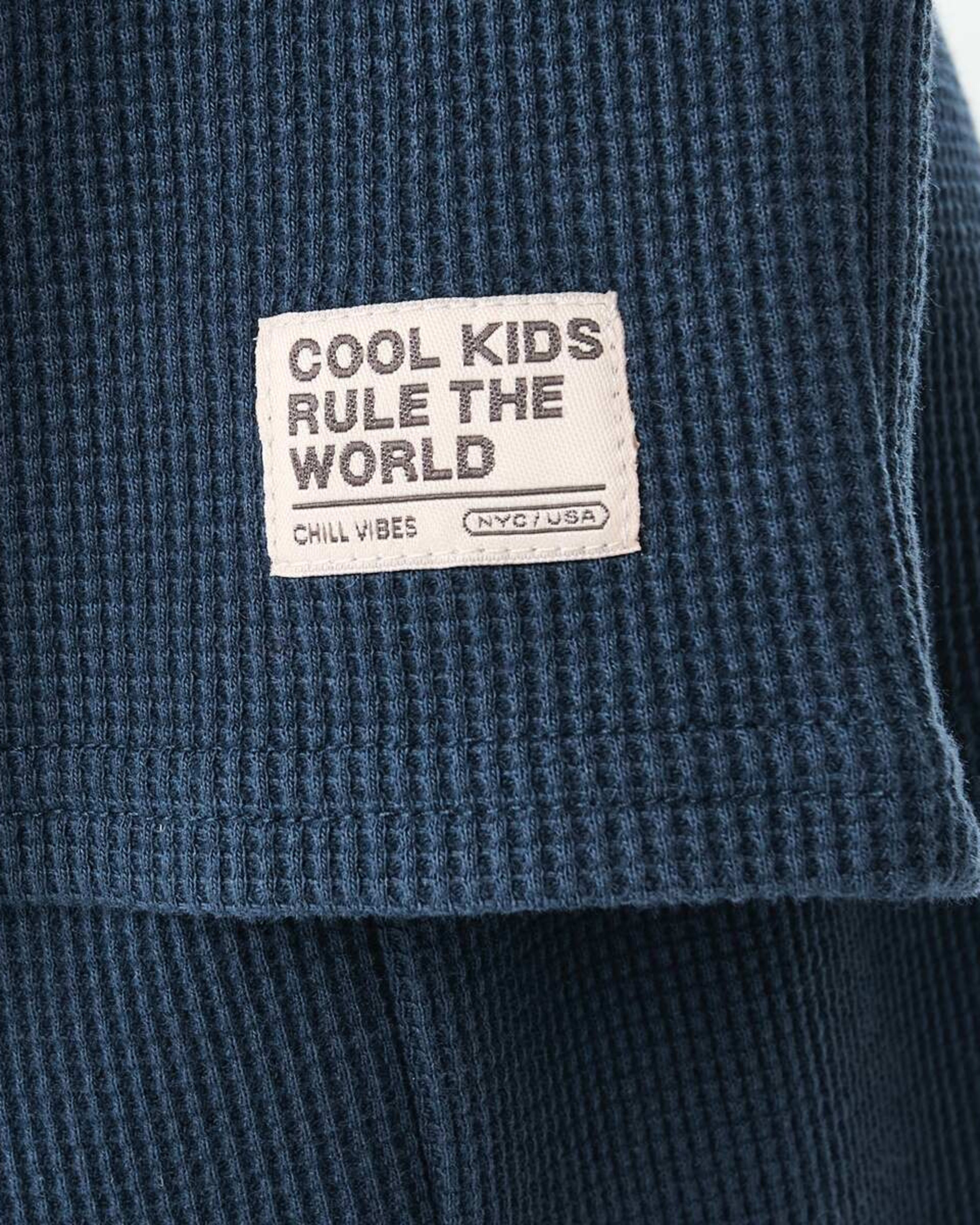 5 Waffle T-shirt Dress Navy, 5 of 9