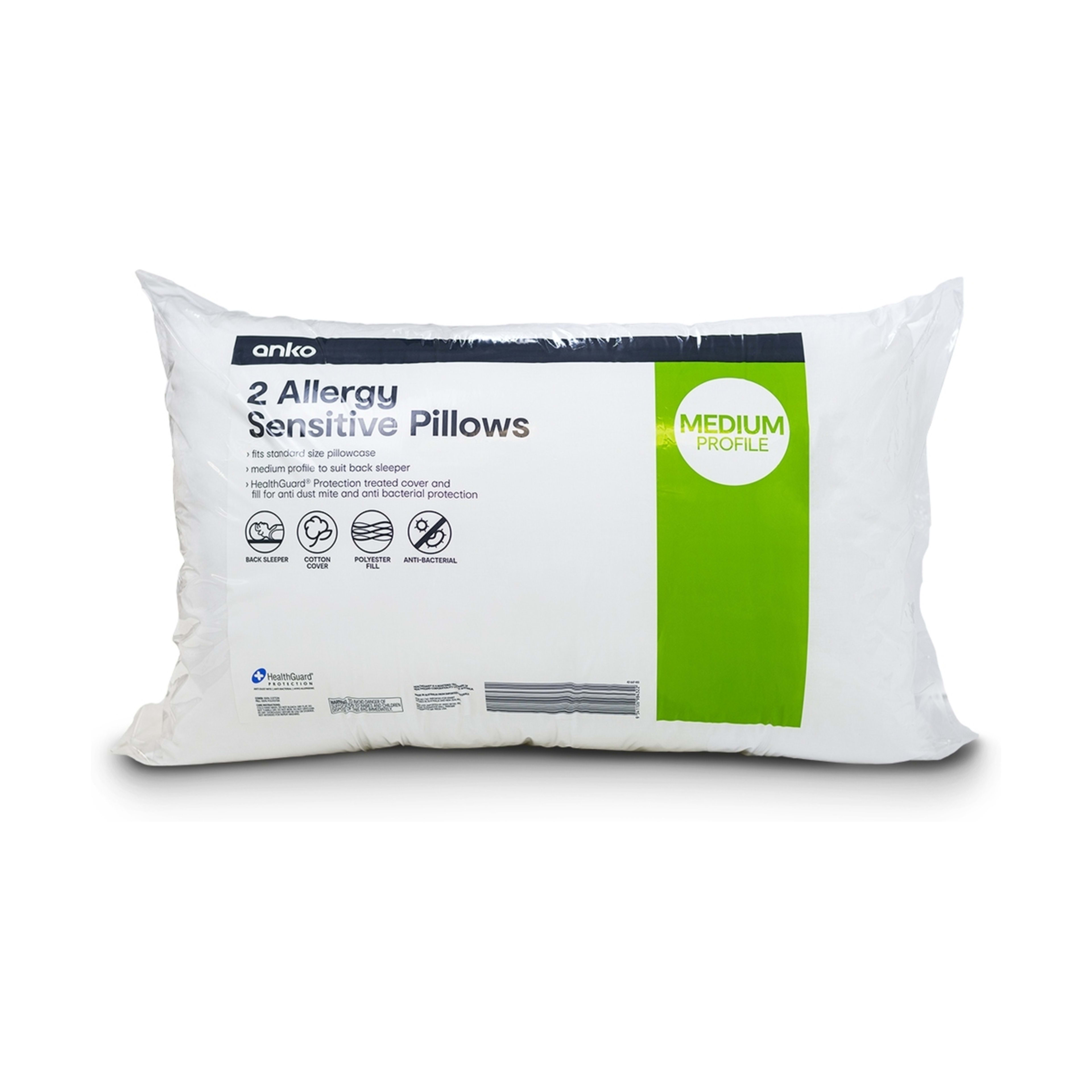 2 Pack Allergy Sensitive Pillows