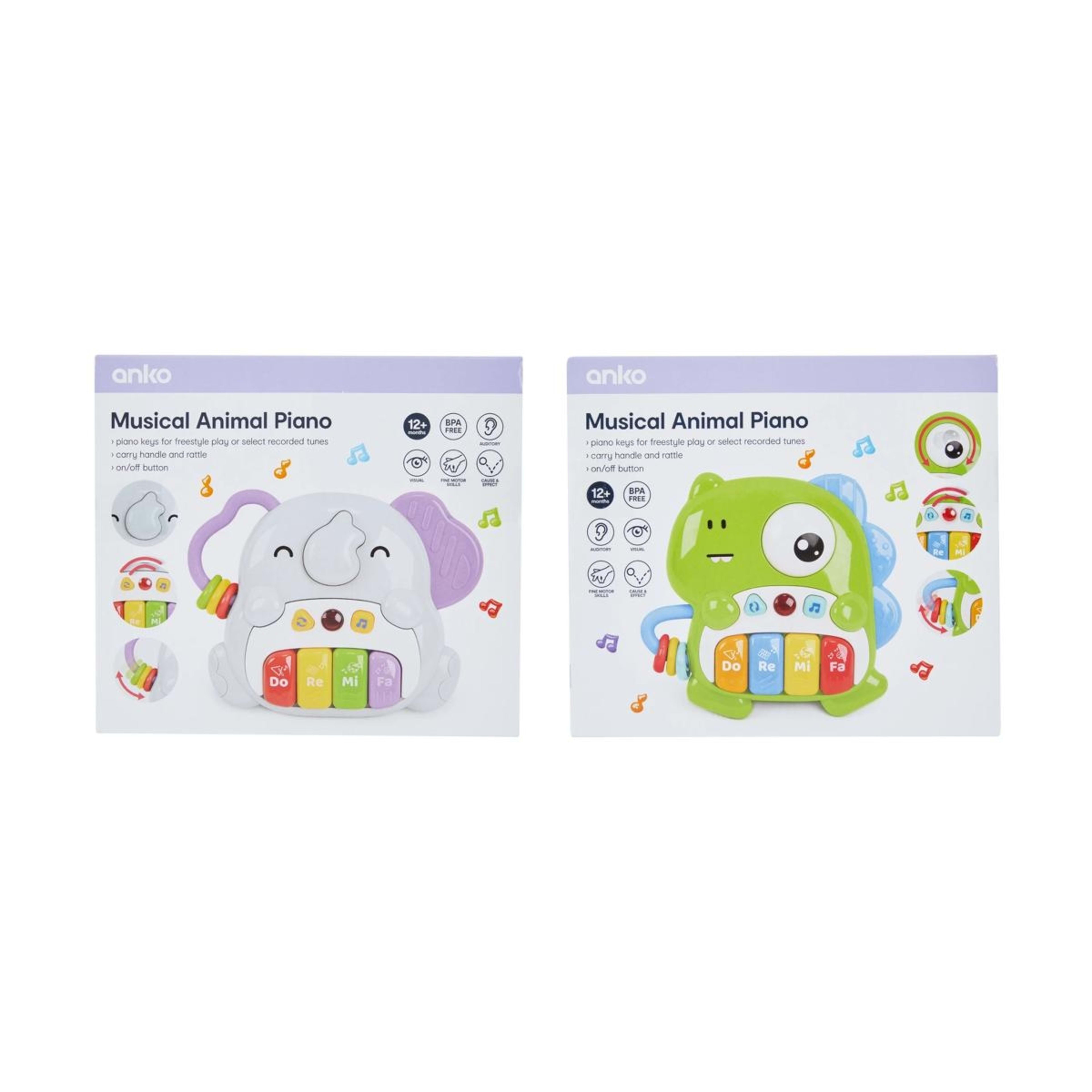 6 Musical Animal Piano - Assorted, 6 of 6