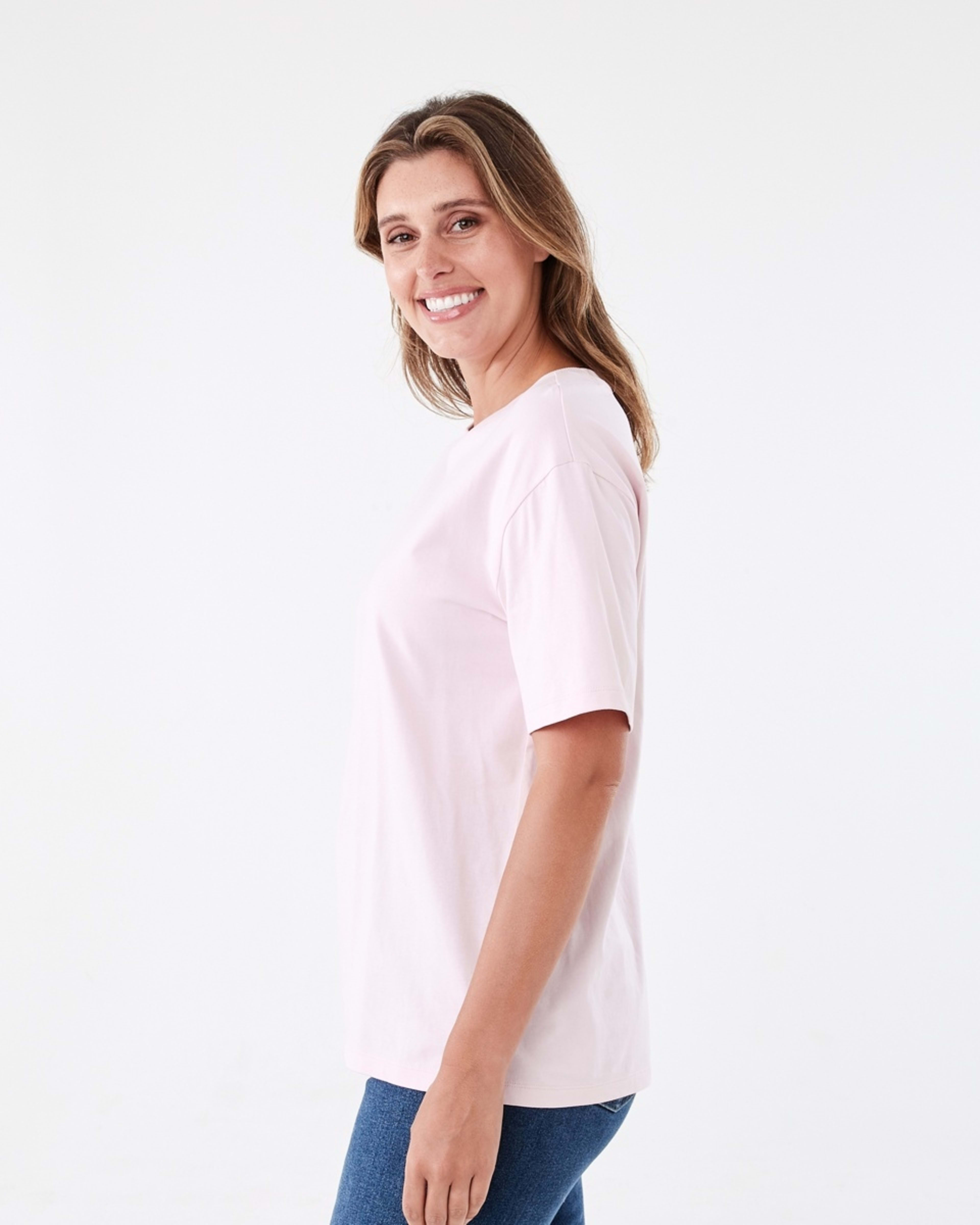 2 Short Sleeve Oversized Boyfriend T-shirt SOFT BLOSSOM, 2 of 5