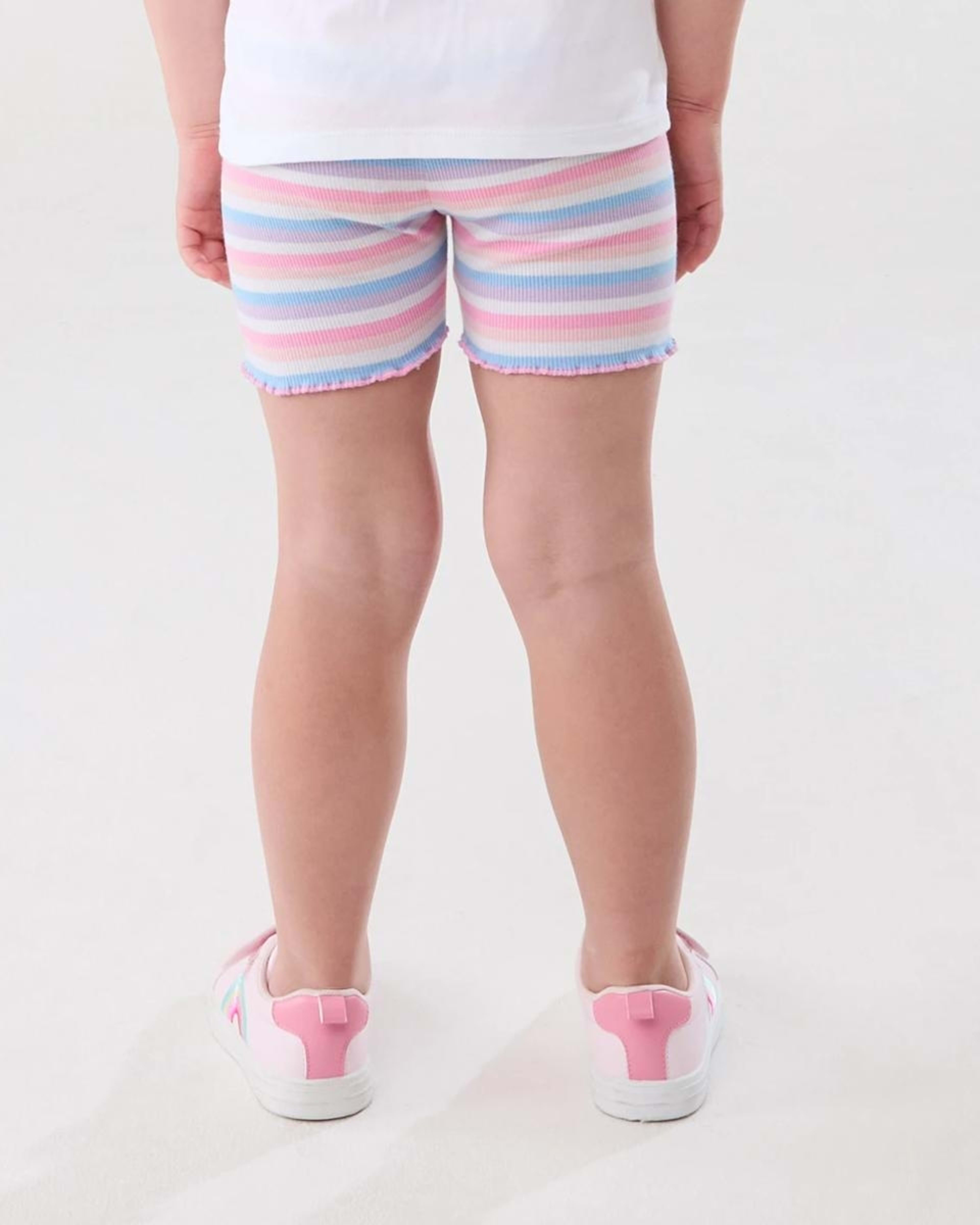 2 Printed Rib Bike Shorts VIVID STRIPE MULTI, 2 of 5
