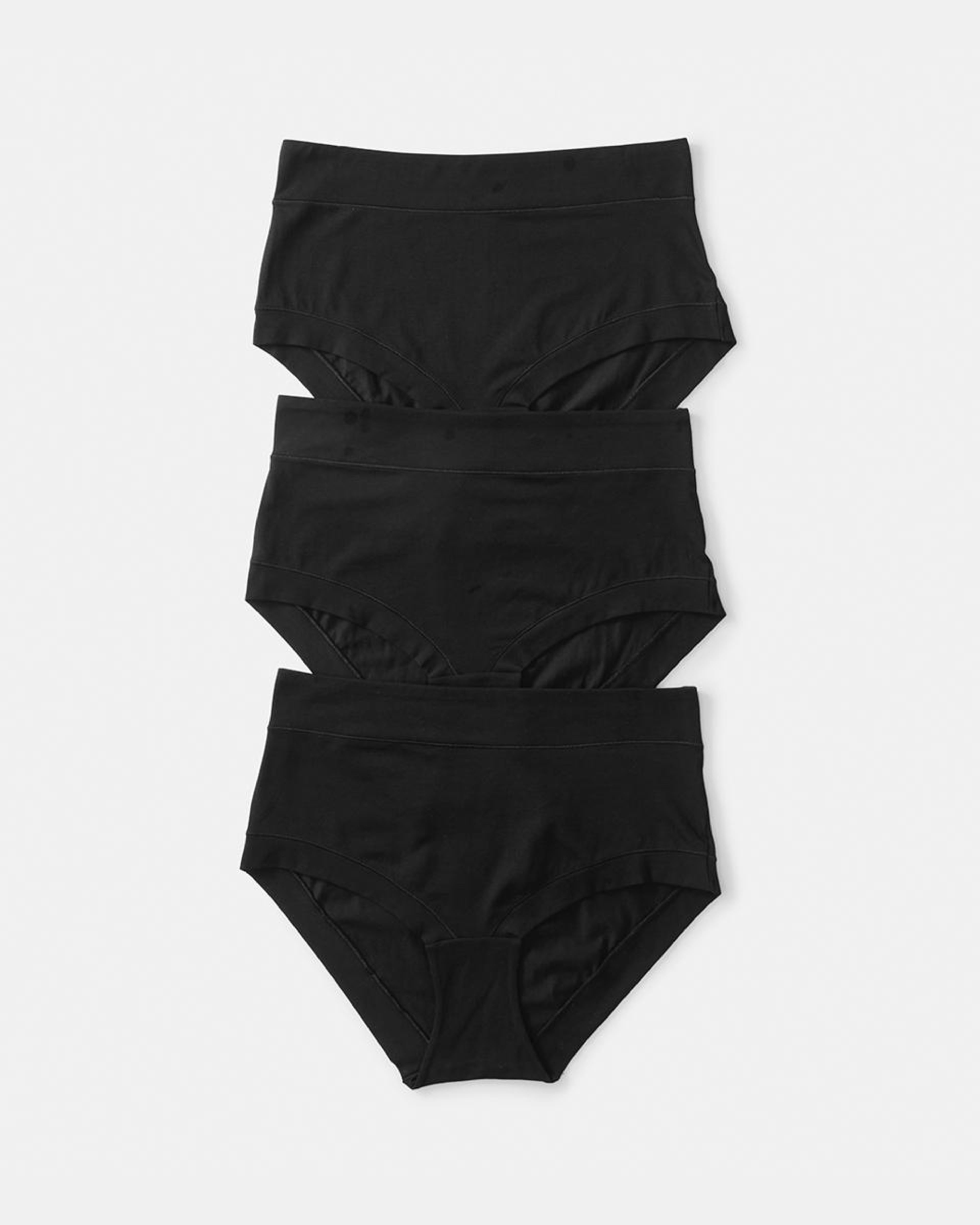 1 3 Pack Cotton Stretch Comfort Full Briefs Black, 1 of 6
