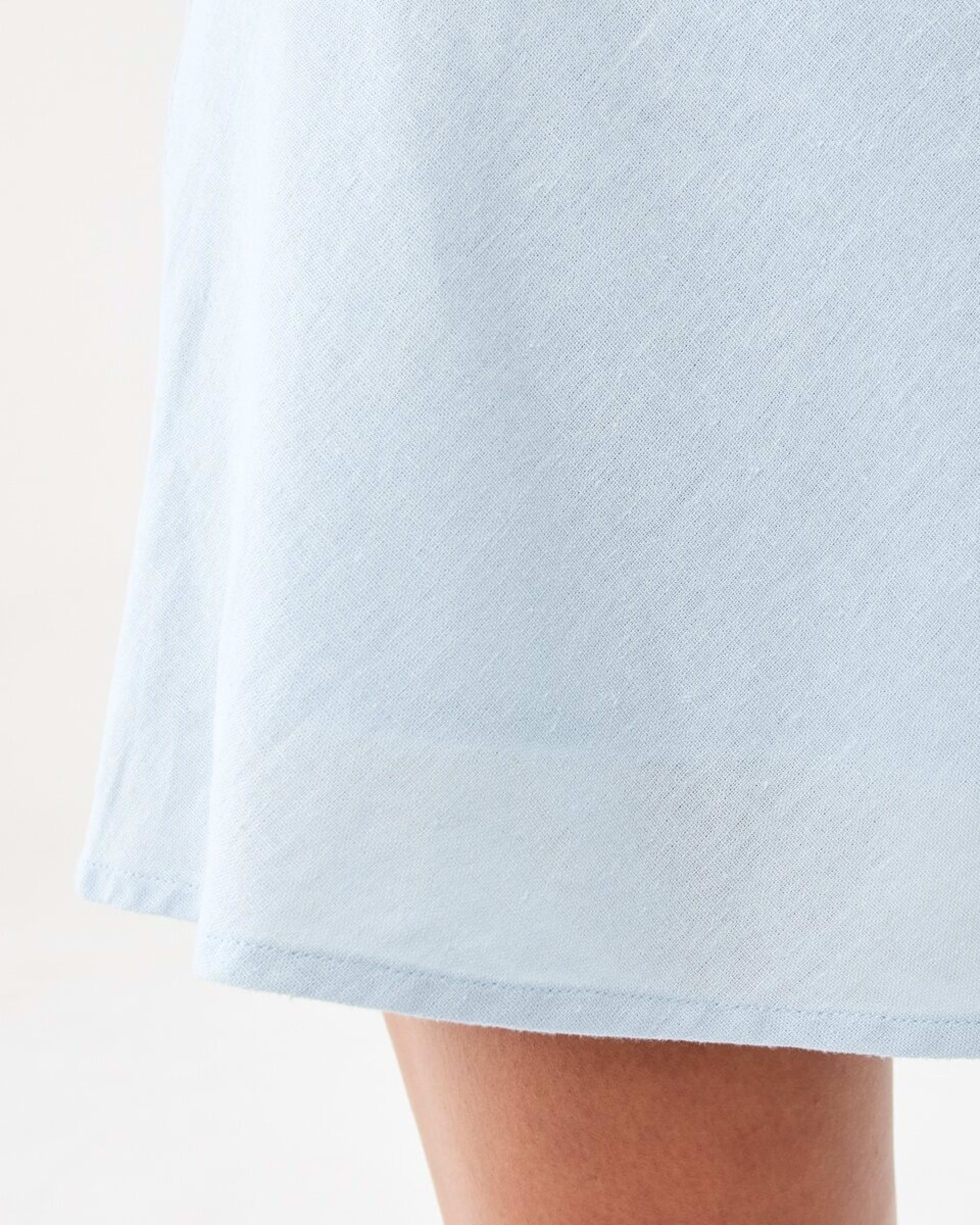 6 Linen Blend Mini Skirt Blu Skyway, 6 of 6