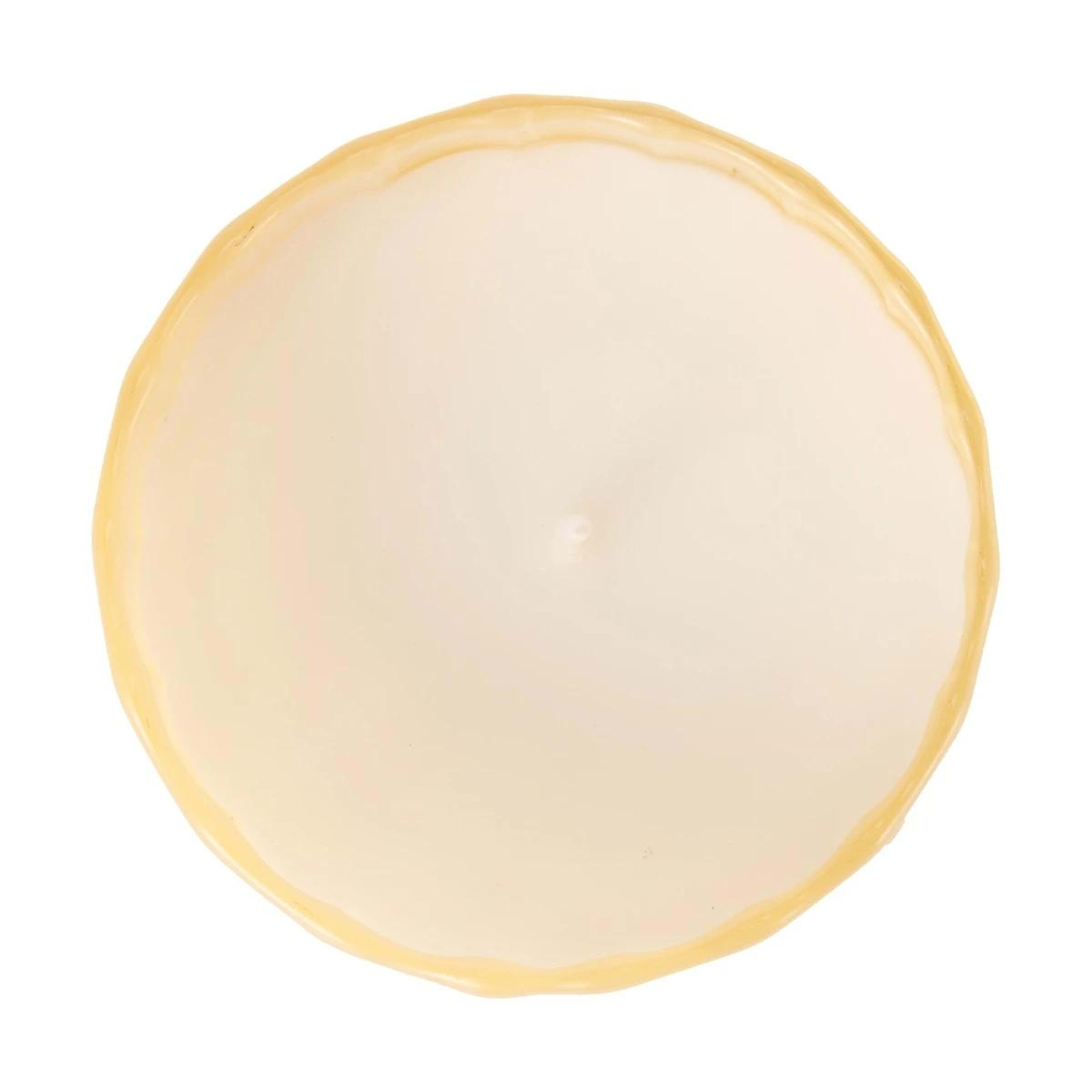 3 Citrus and Floral Swirl Glass Candle - Yellow, 3 of 4