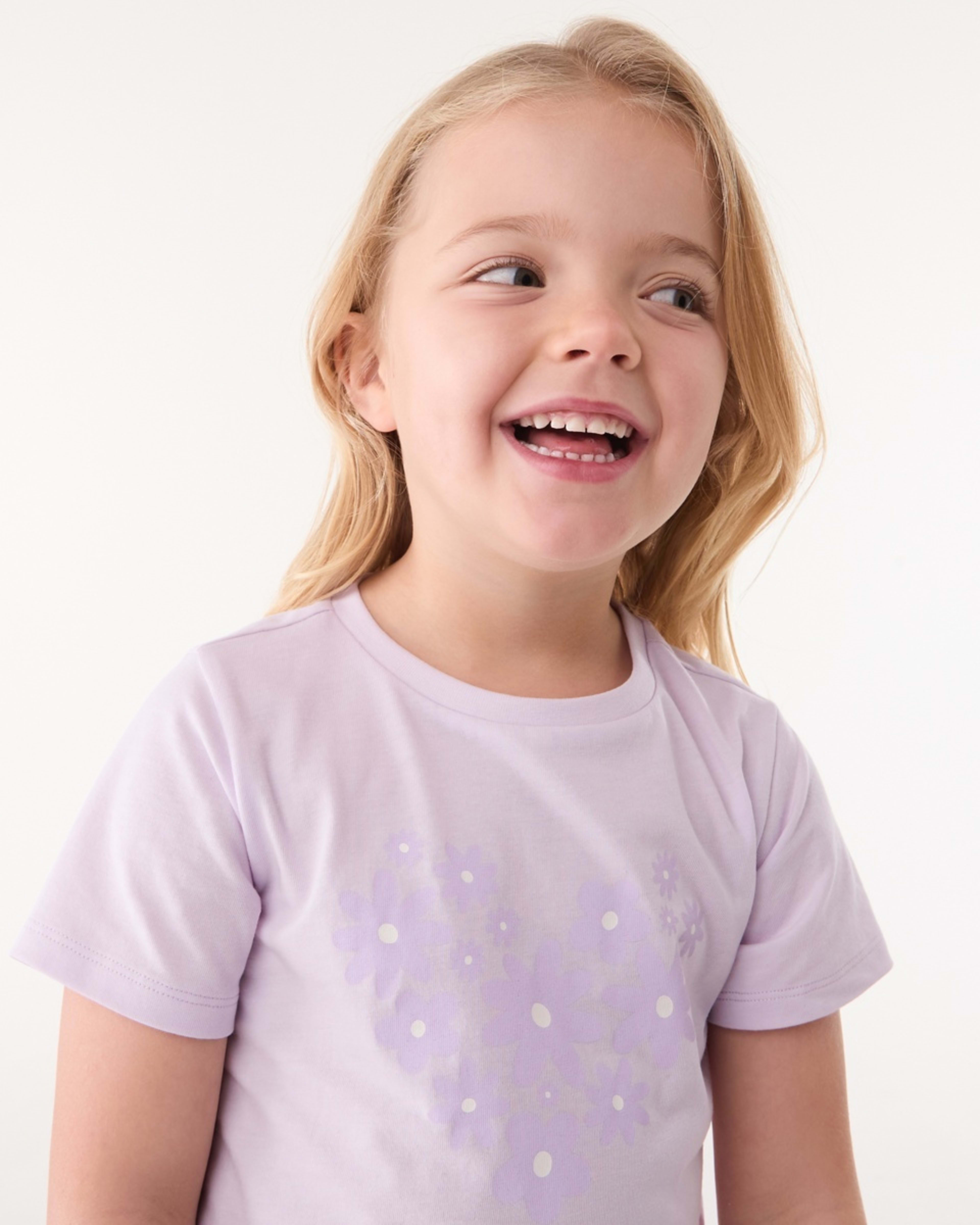 3 Short Sleeve Knit Pyjama Set FLORAL HEART, 3 of 6