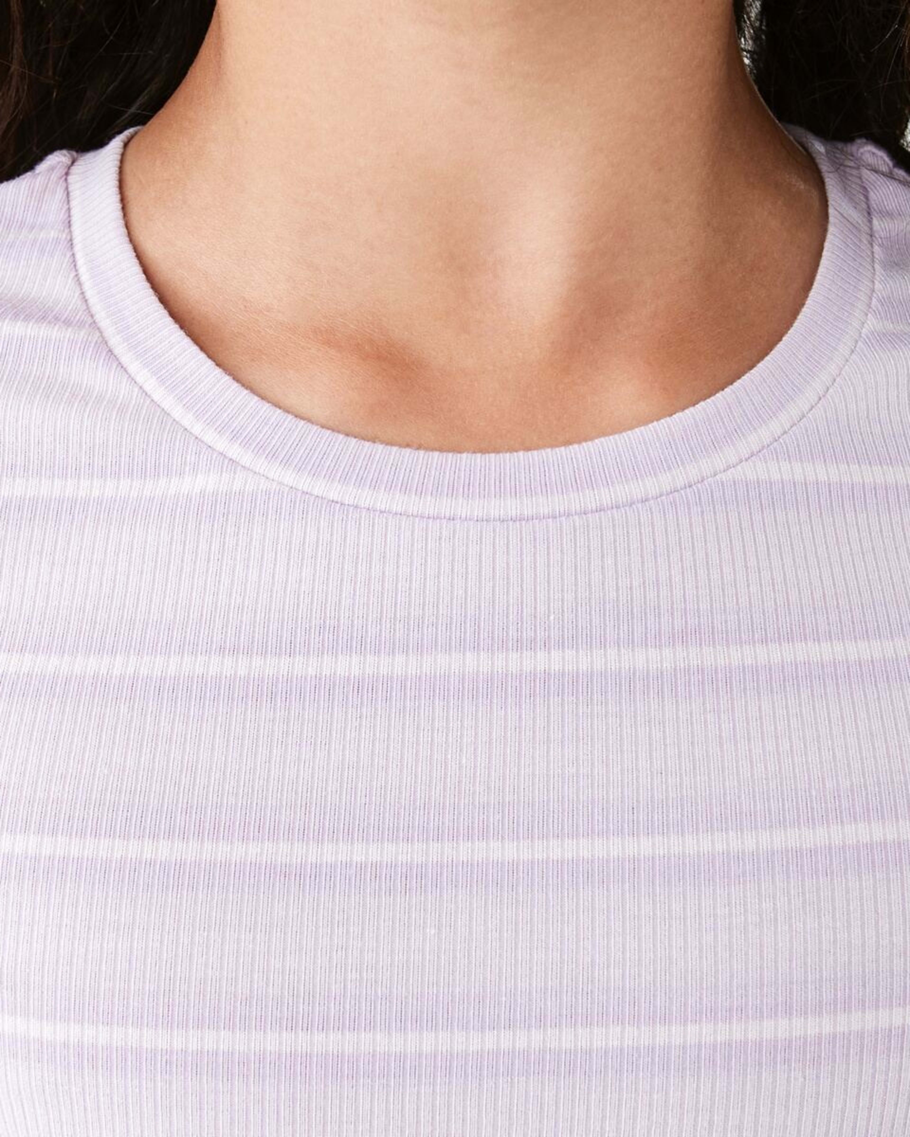 4 Short Sleeve Rib Top Pur Stripe, 4 of 9
