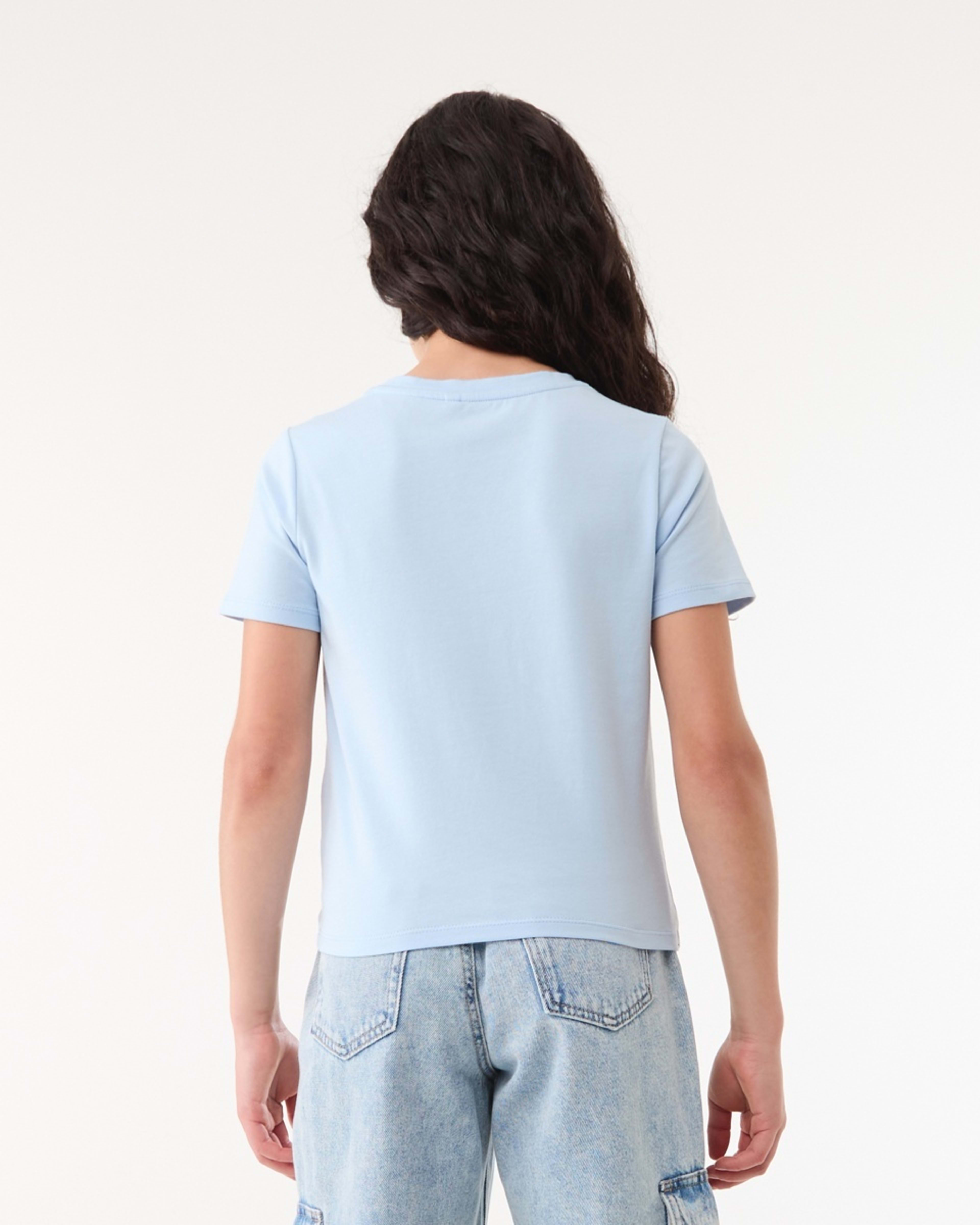 2 Short Sleeve Embellished T-shirt DIAMONTE BOW ICE MIST, 2 of 6