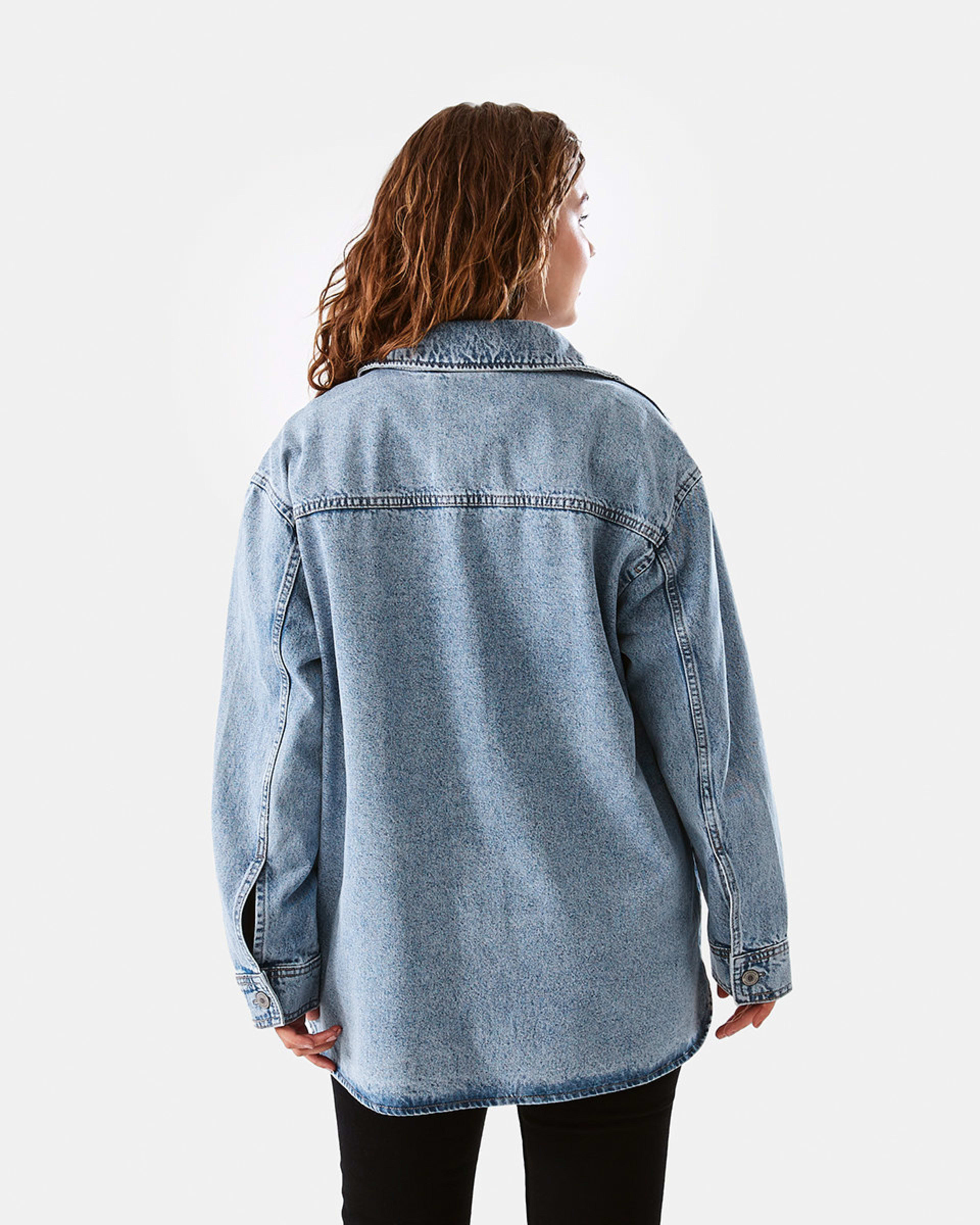 5 Denim Shacket Light Wash, 5 of 8