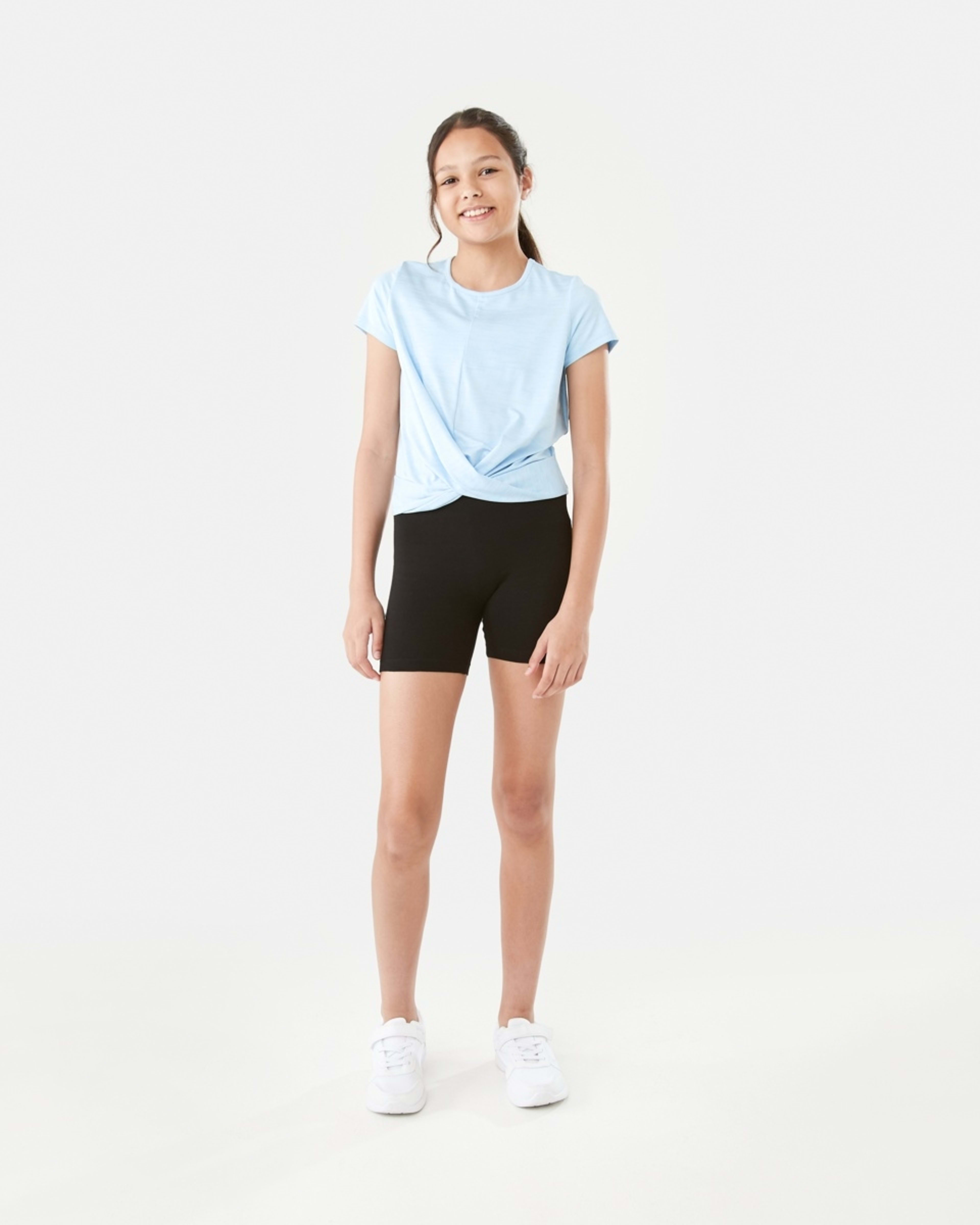 6 Active Kids Twist Front T-shirt Blu Marle, 6 of 9