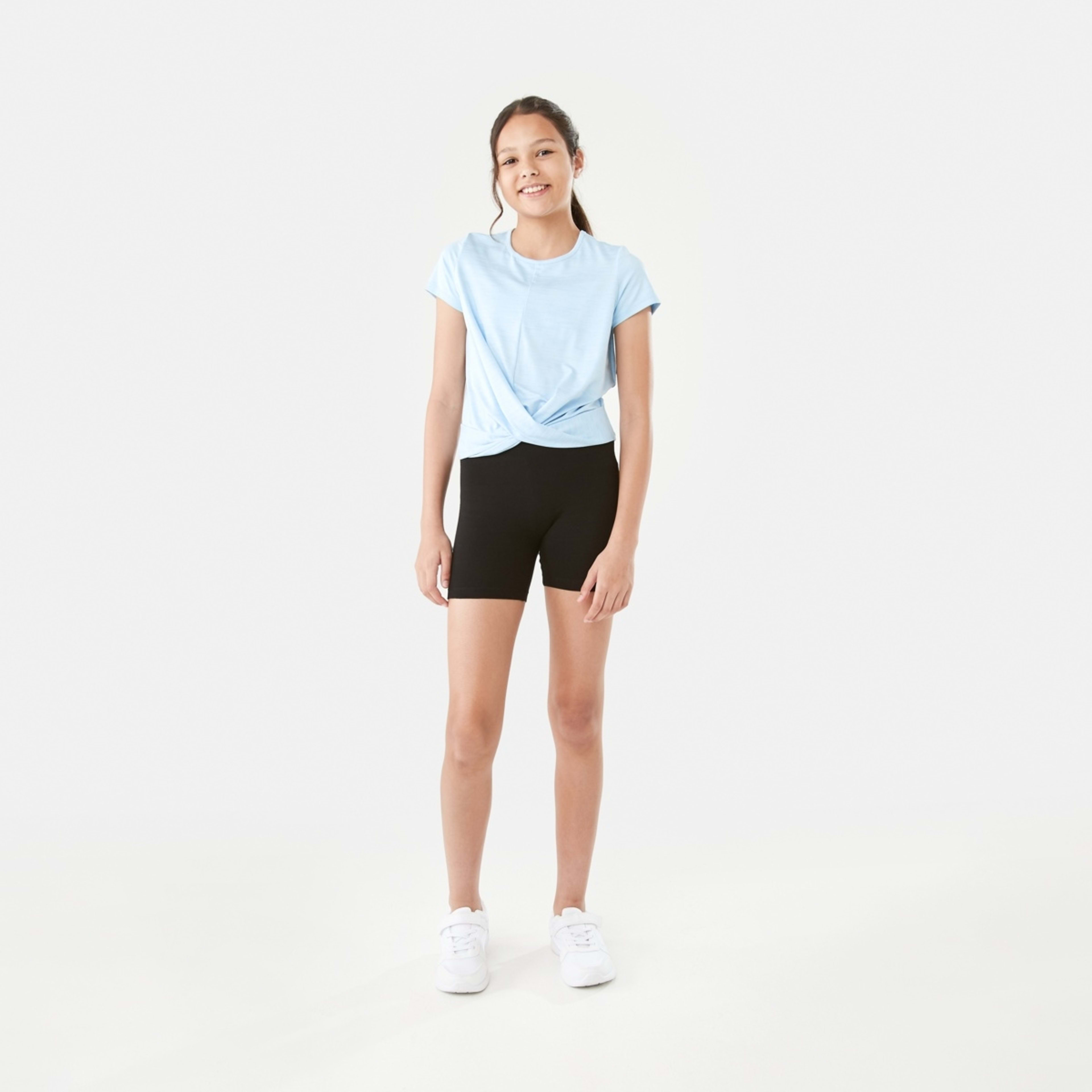 6 Active Kids Twist Front T-shirt Sporty Blue Marle, 6 of 9