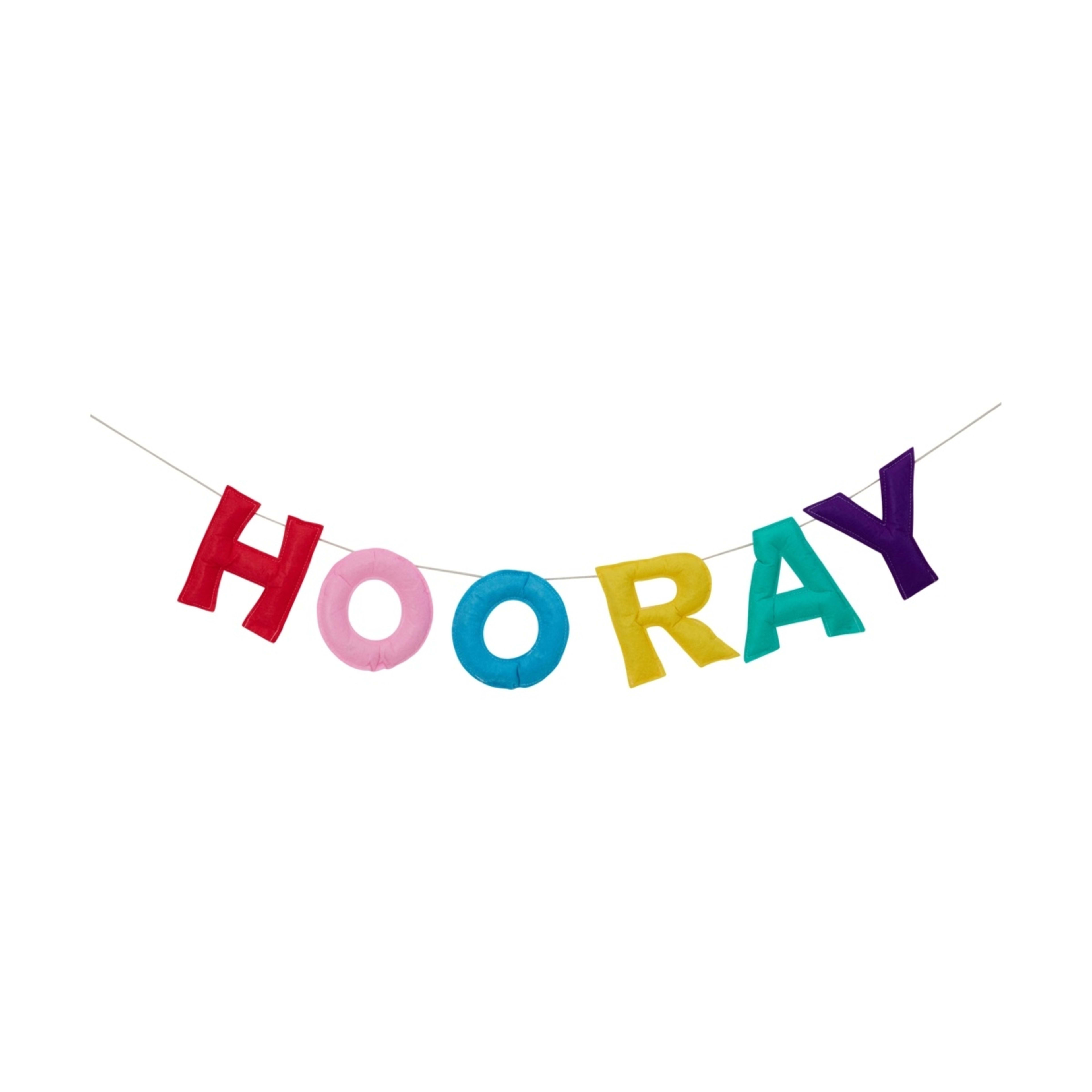1 2m Hooray Felt Garland