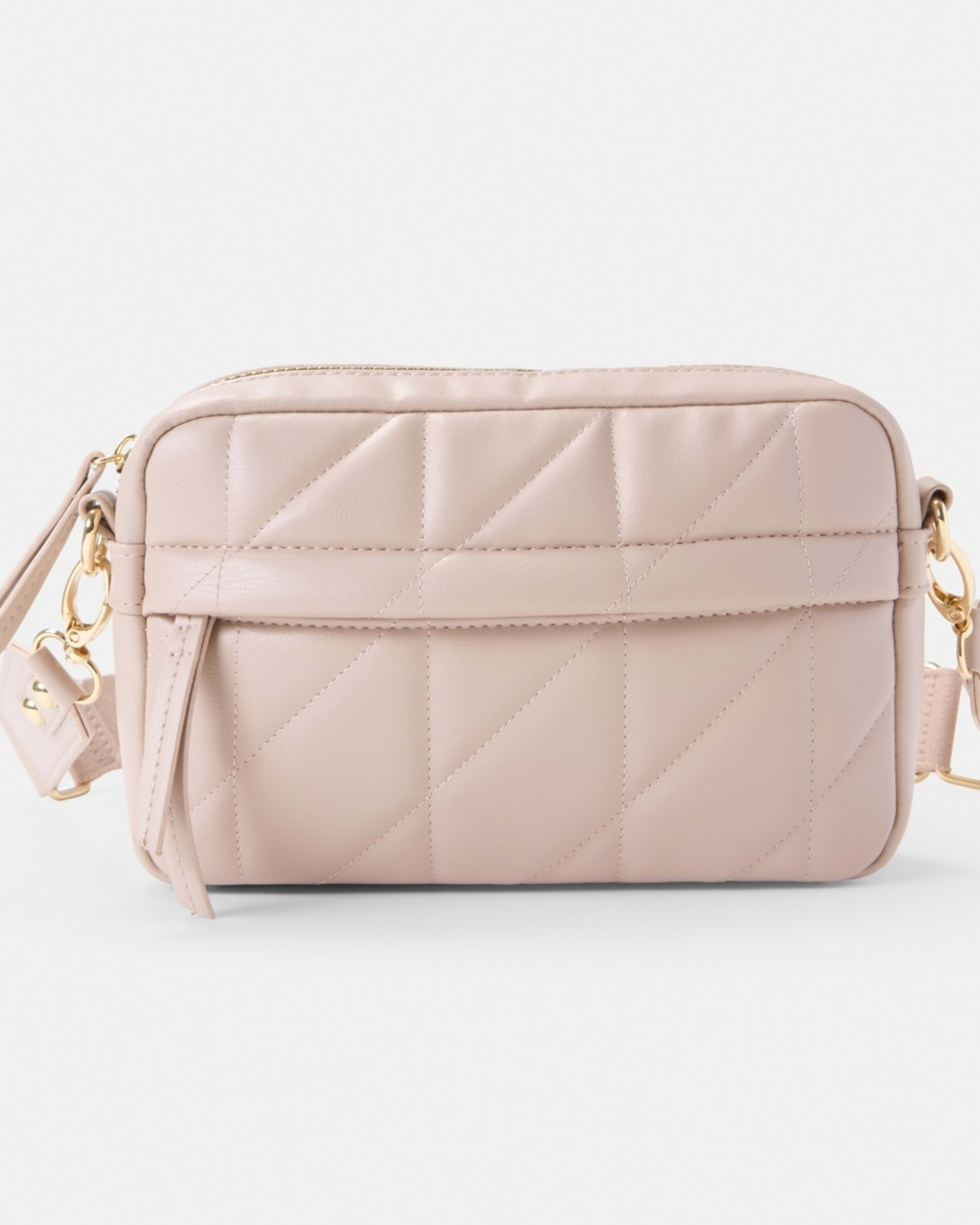 1 Quilted Crossbody Bag BUFF PINK