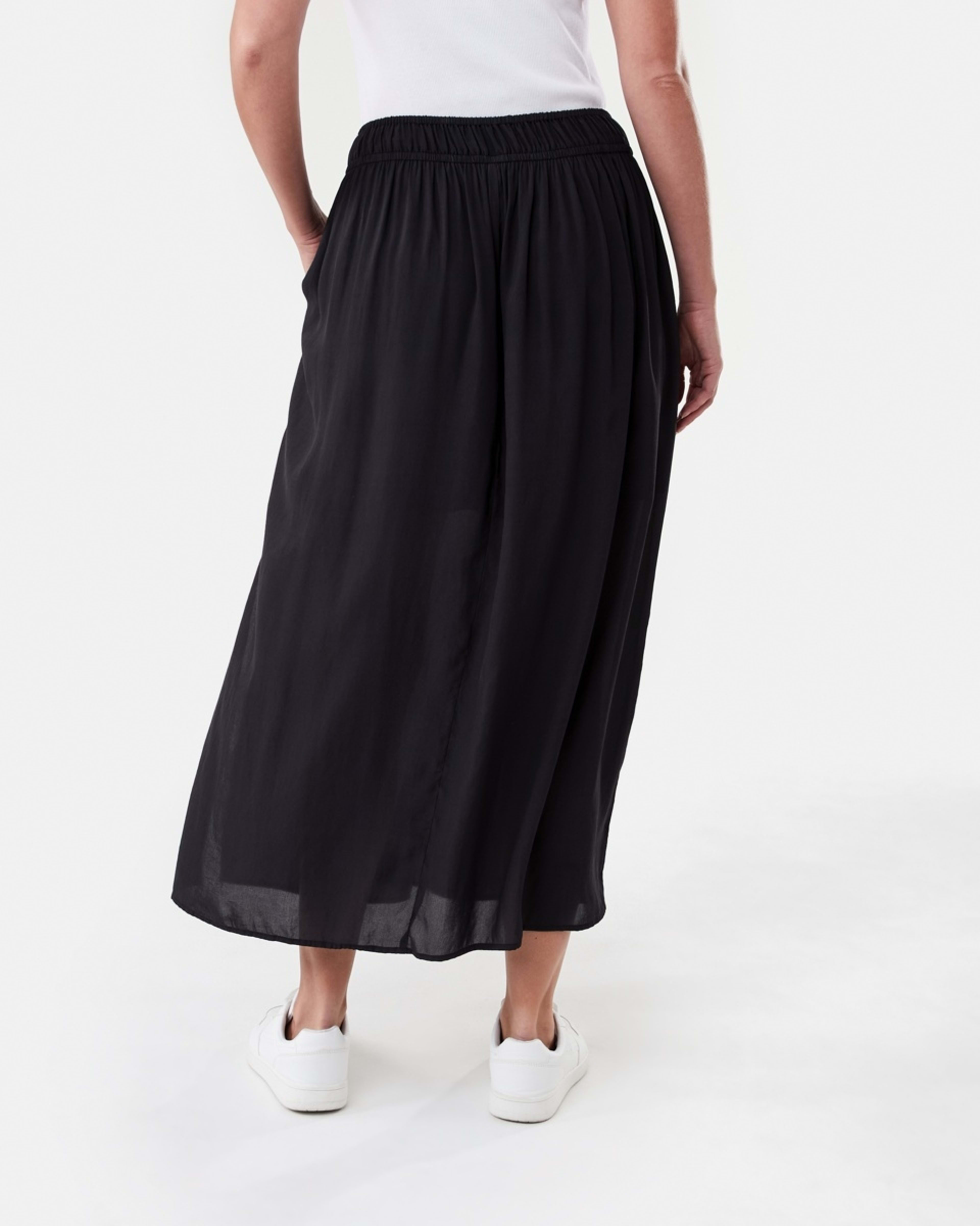 3 Sheer Flowy Maxi Skirt Black, 3 of 6
