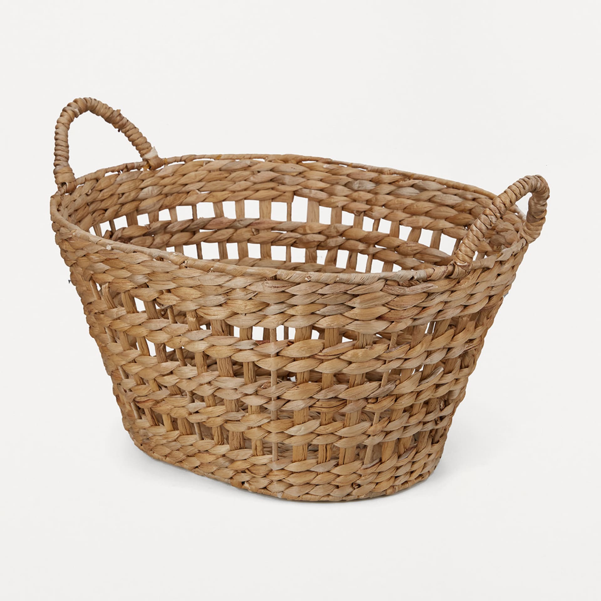 Oval Open Weave Laundry Basket Brown Kmart