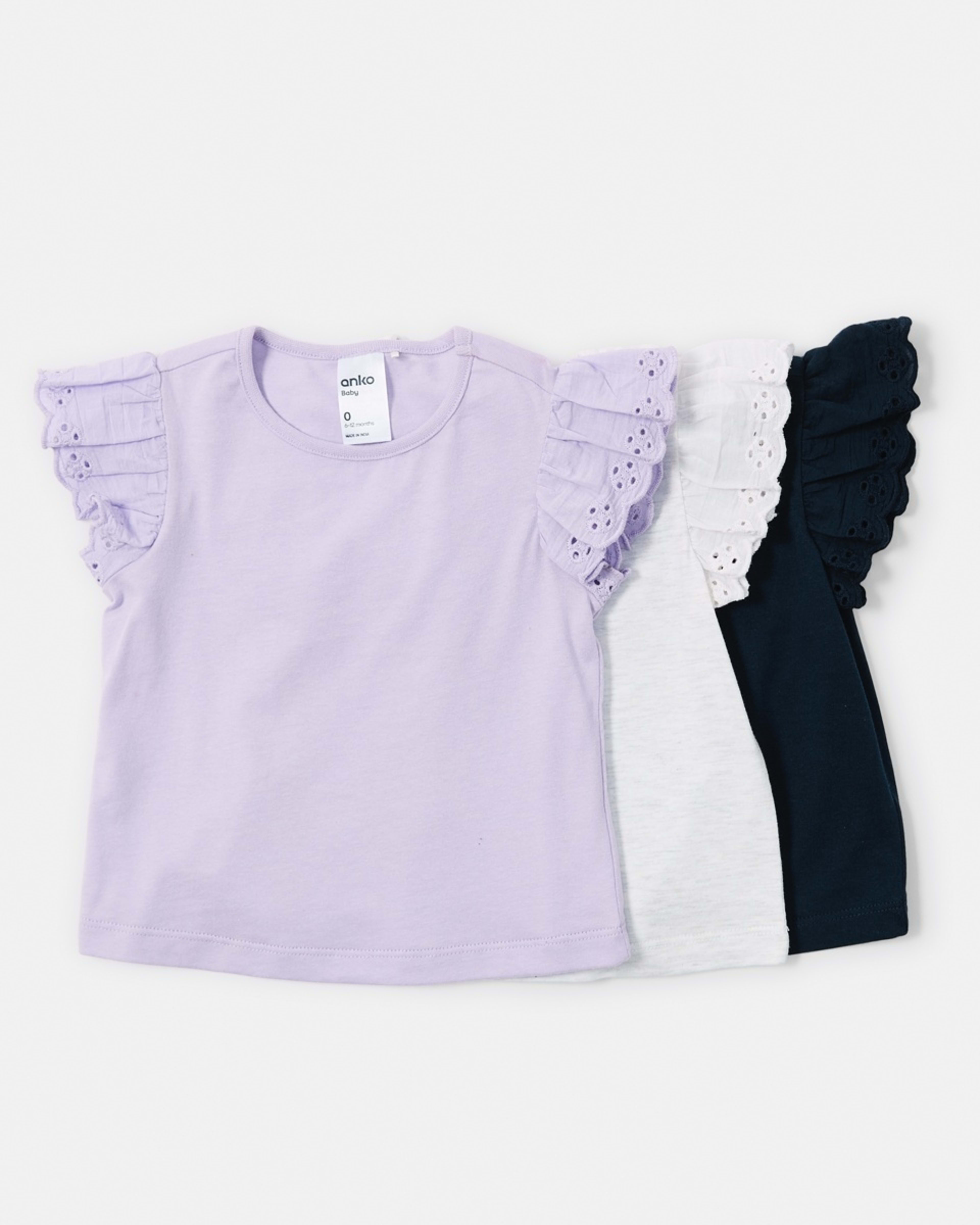 1 3 Pack Pocket T-shirt Pur Nvy