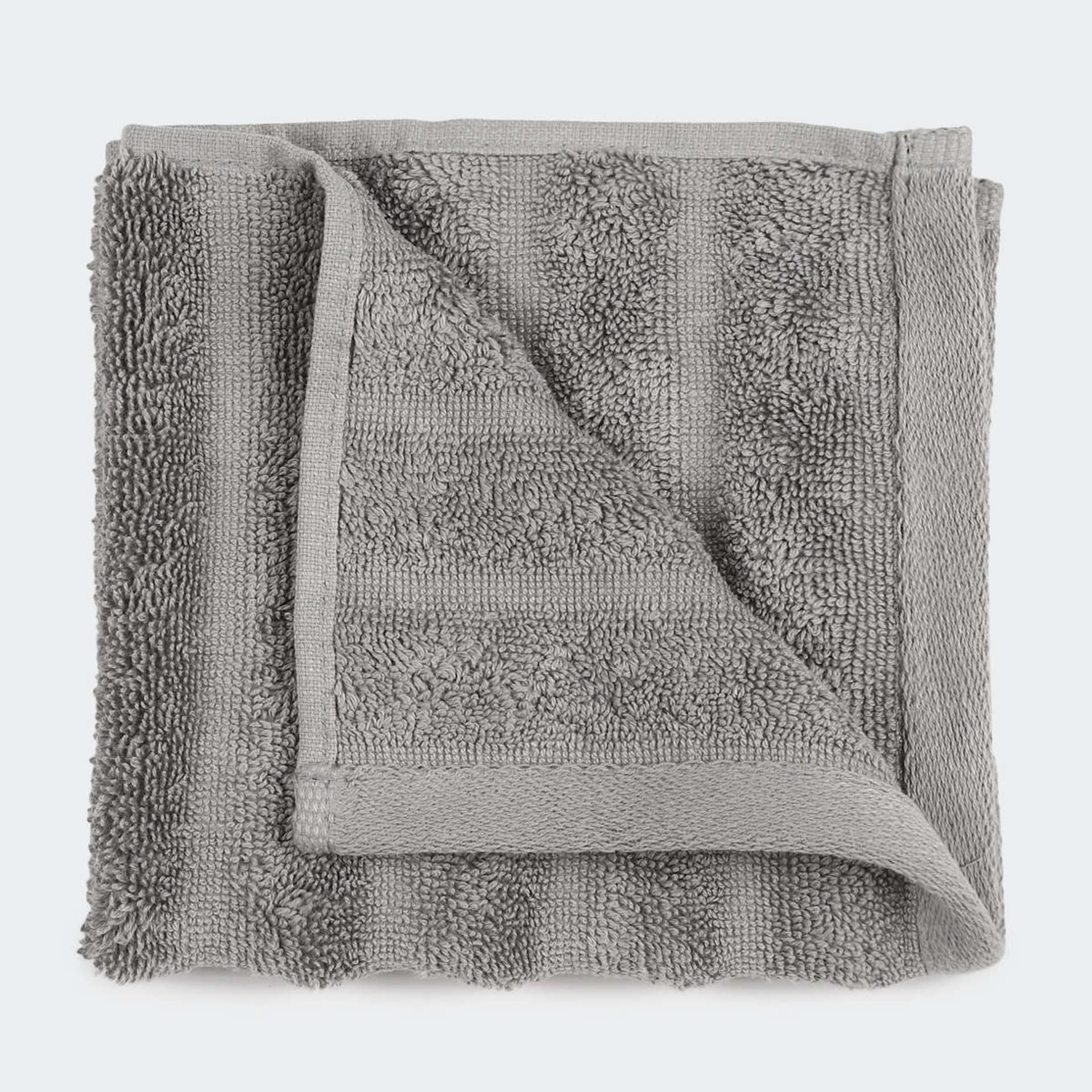 Thick Ribbed Australian Cotton Face Washer Silver Kmart