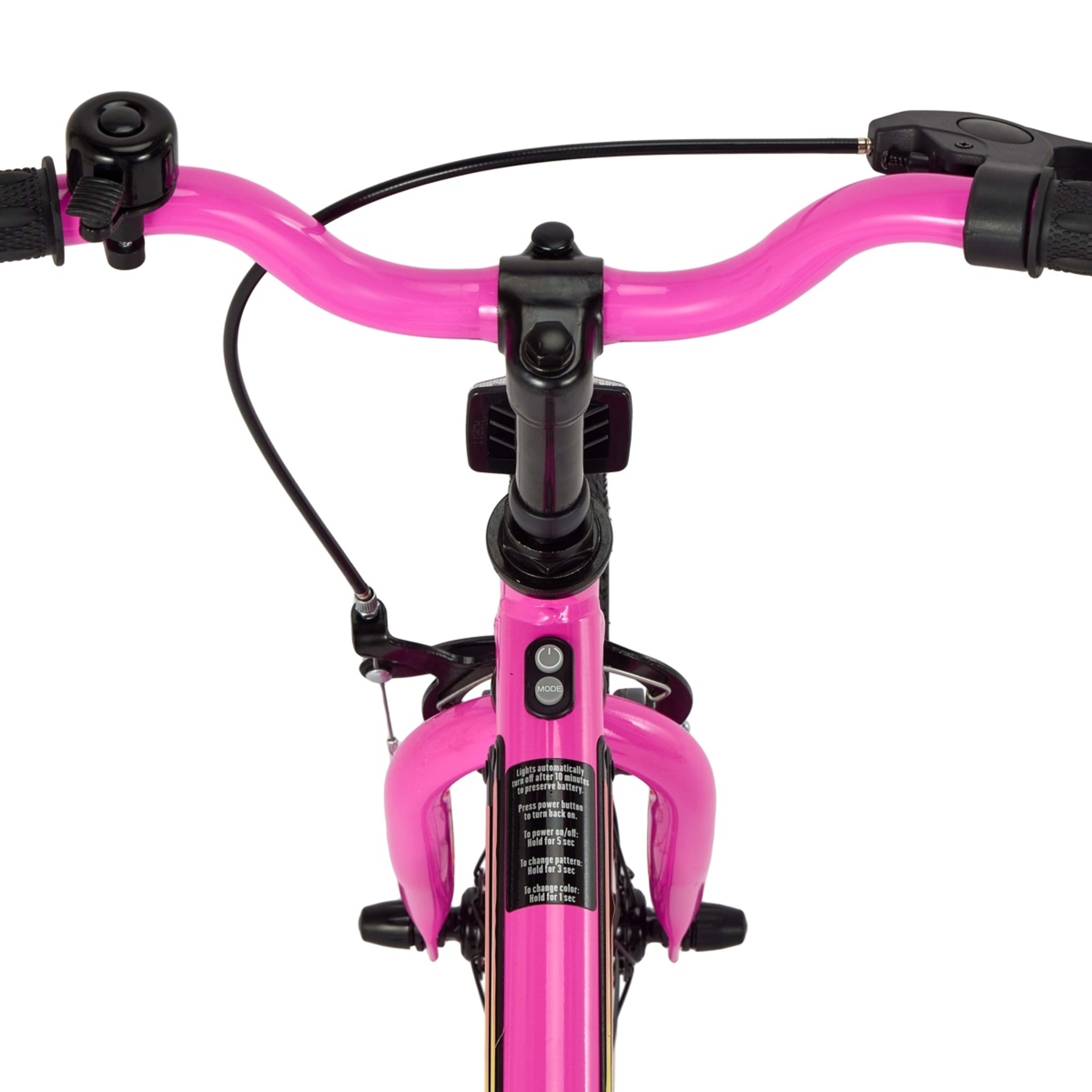 6 40cm Light Up Bike - Pink, 6 of 10