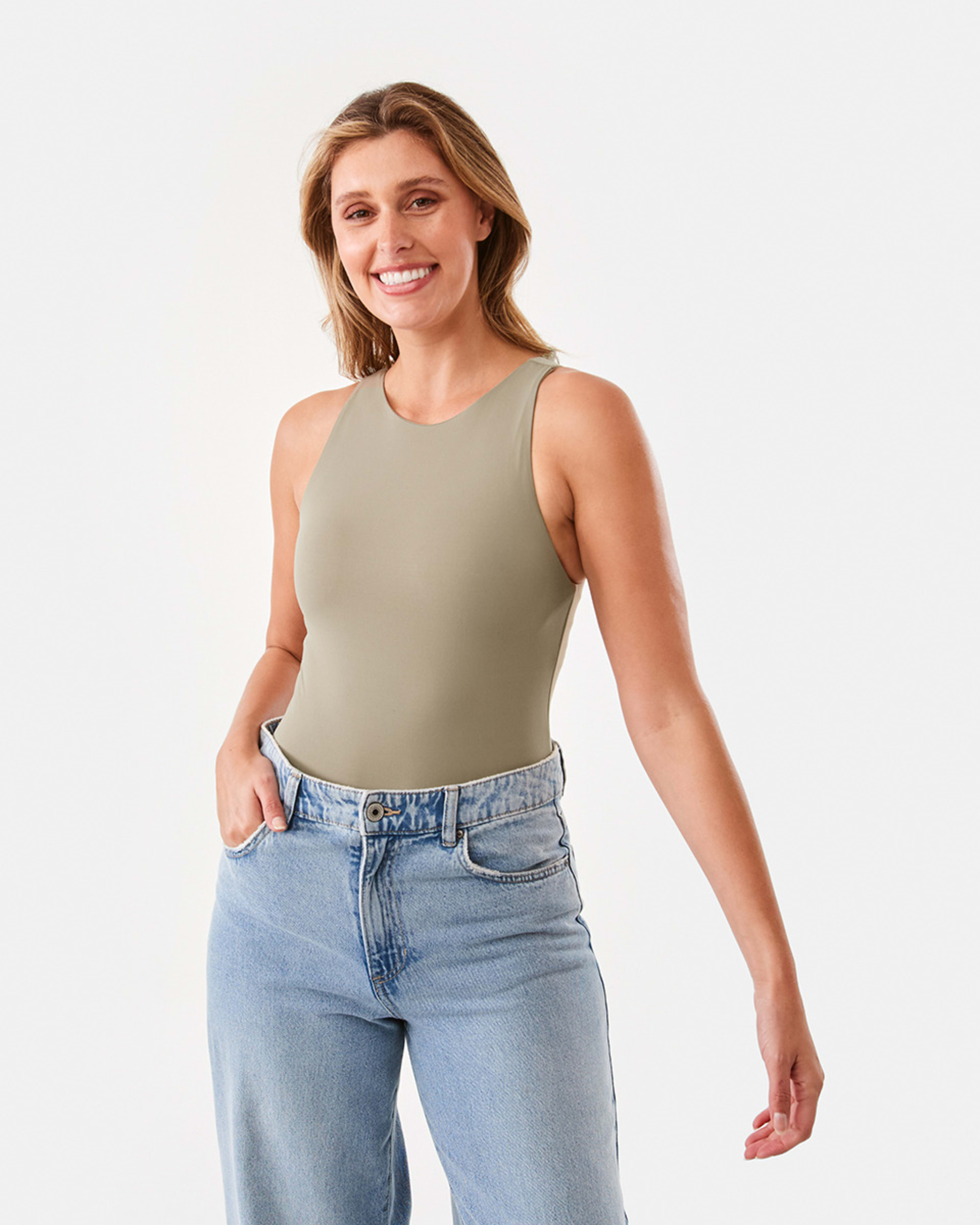 4 Sleeveless Halter Bodysuit Pave Grey, 4 of 9