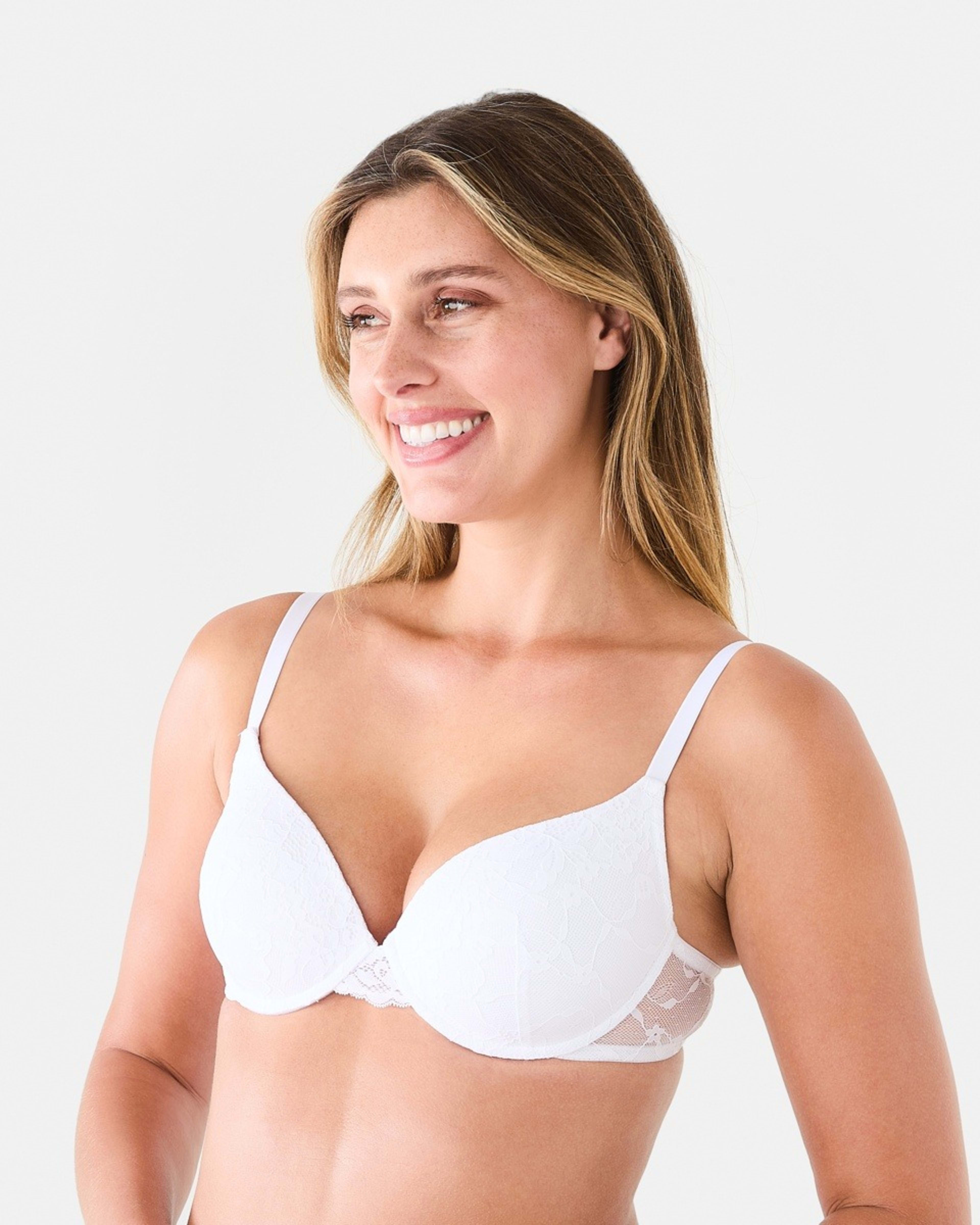 2 Lace T-shirt Bra WHITE, 2 of 6
