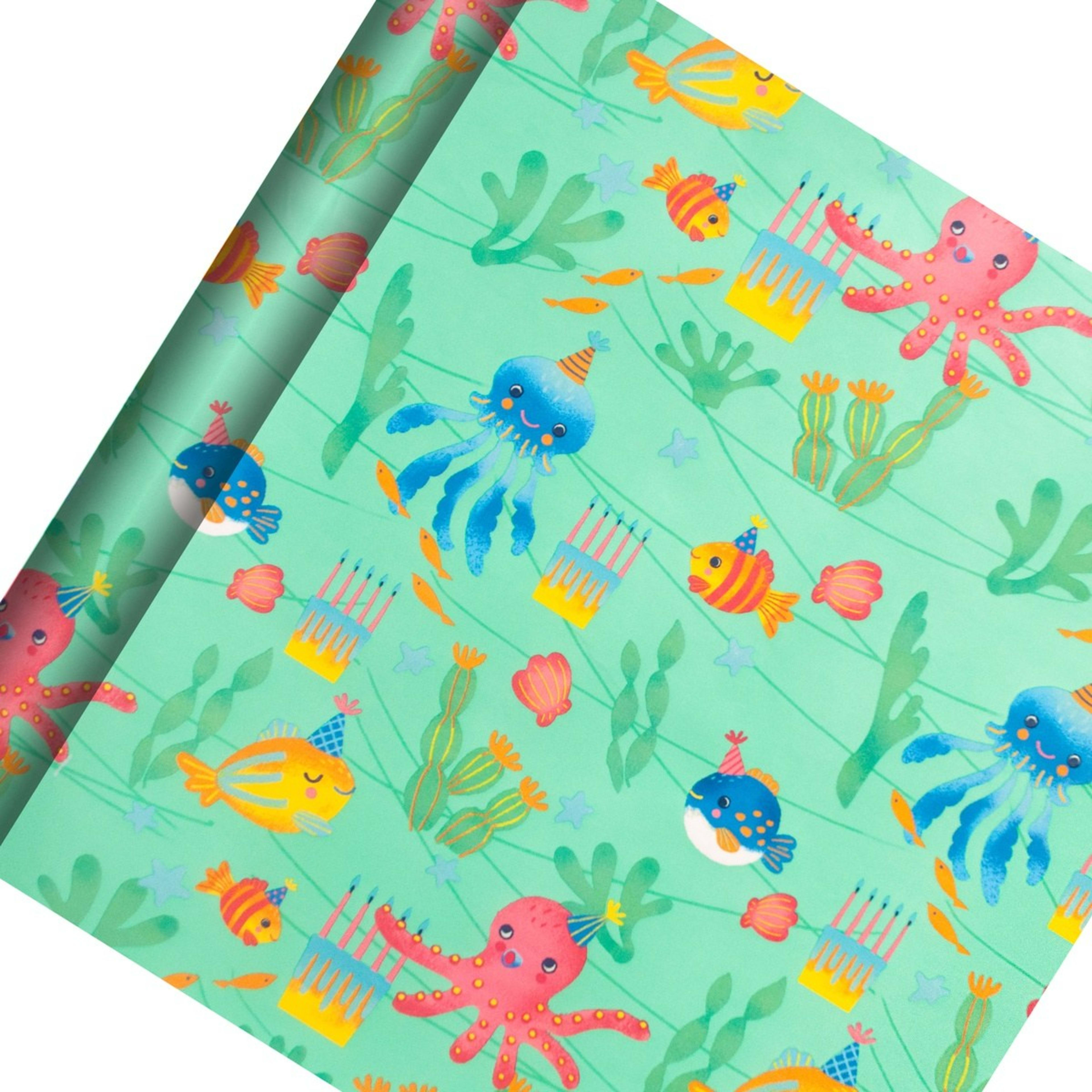 1 Creative Publishing by Hallmark Gift Wrap Roll - Sea Party!
