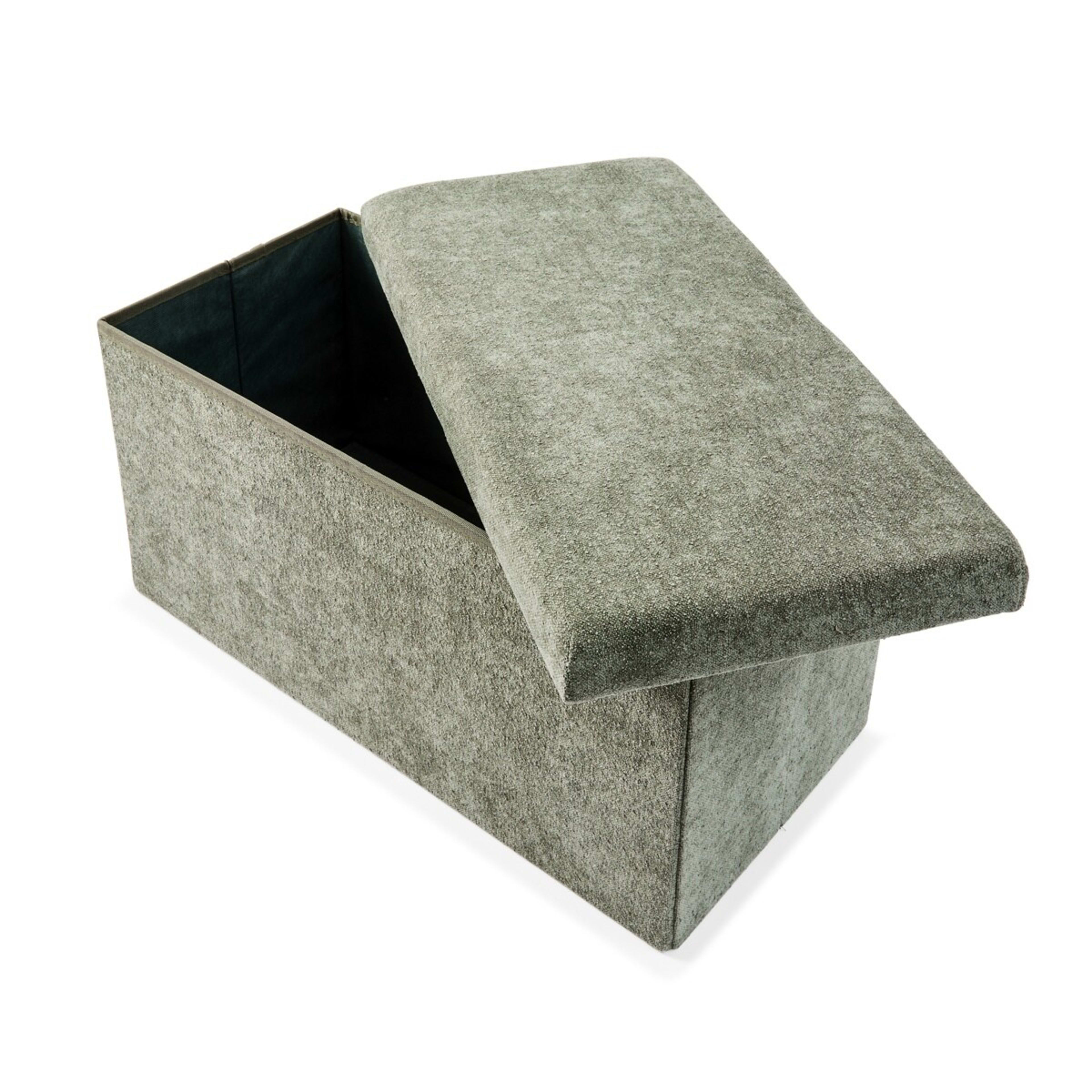 4 Ottoman Storage Bench - Green, 4 of 9