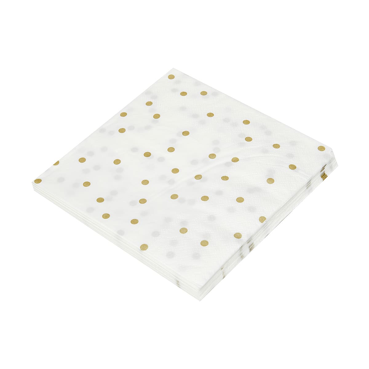 20 Pack Gold Print Polka Dot Napkins Kmart
