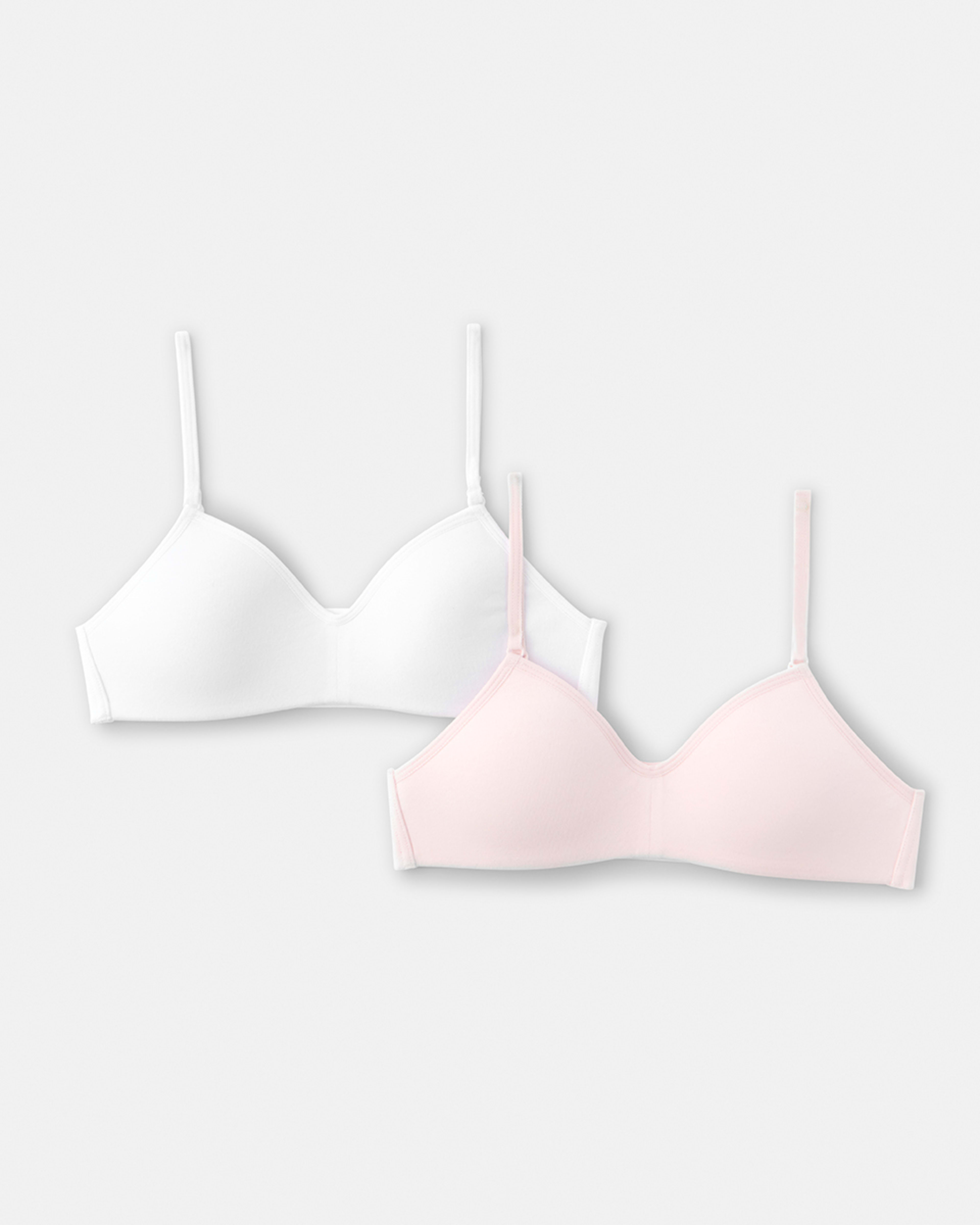 1 2 Pack Contoured Crop Top PINK, WHITE, 1 of 5