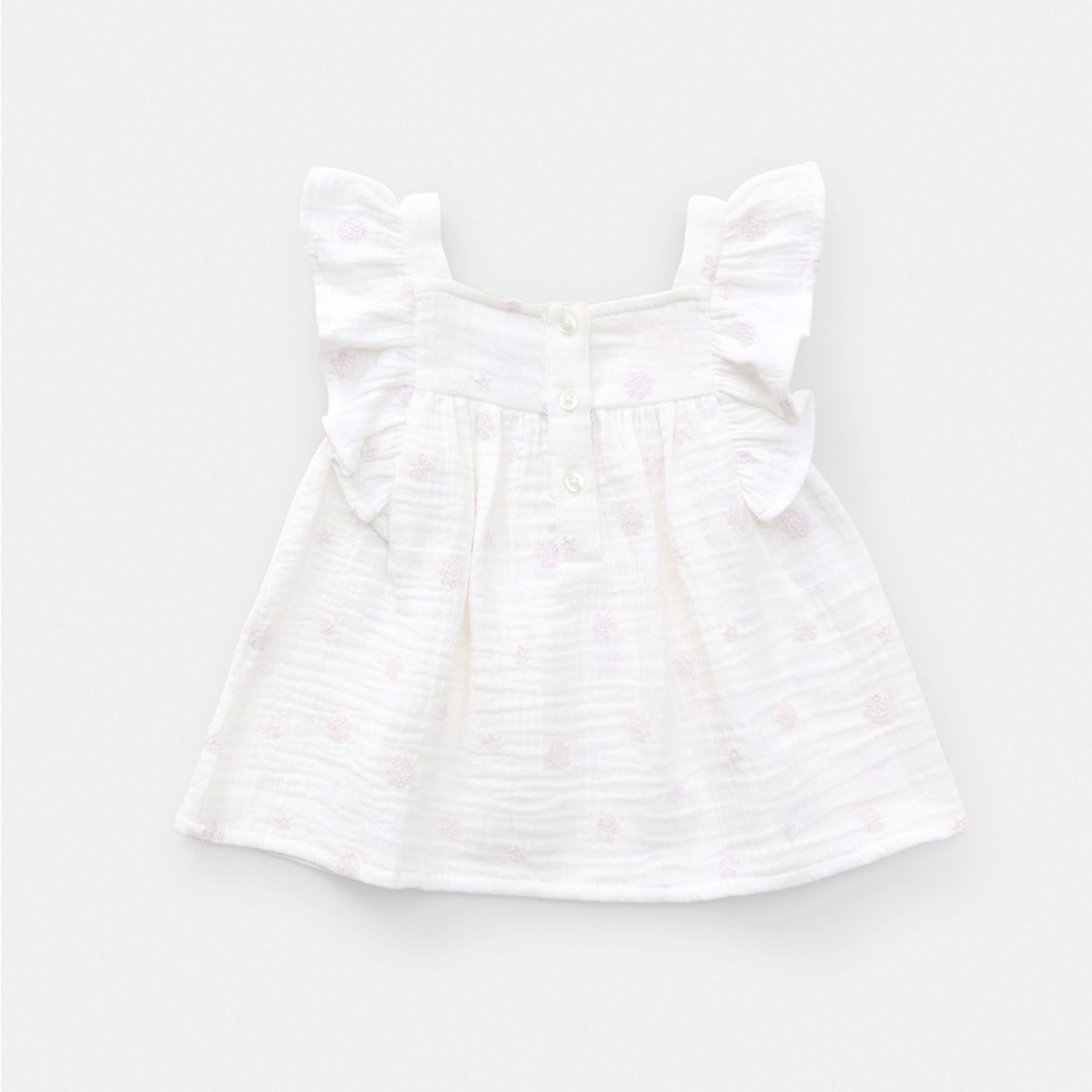 2 Woven Top Whte Flrl, 2 of 3