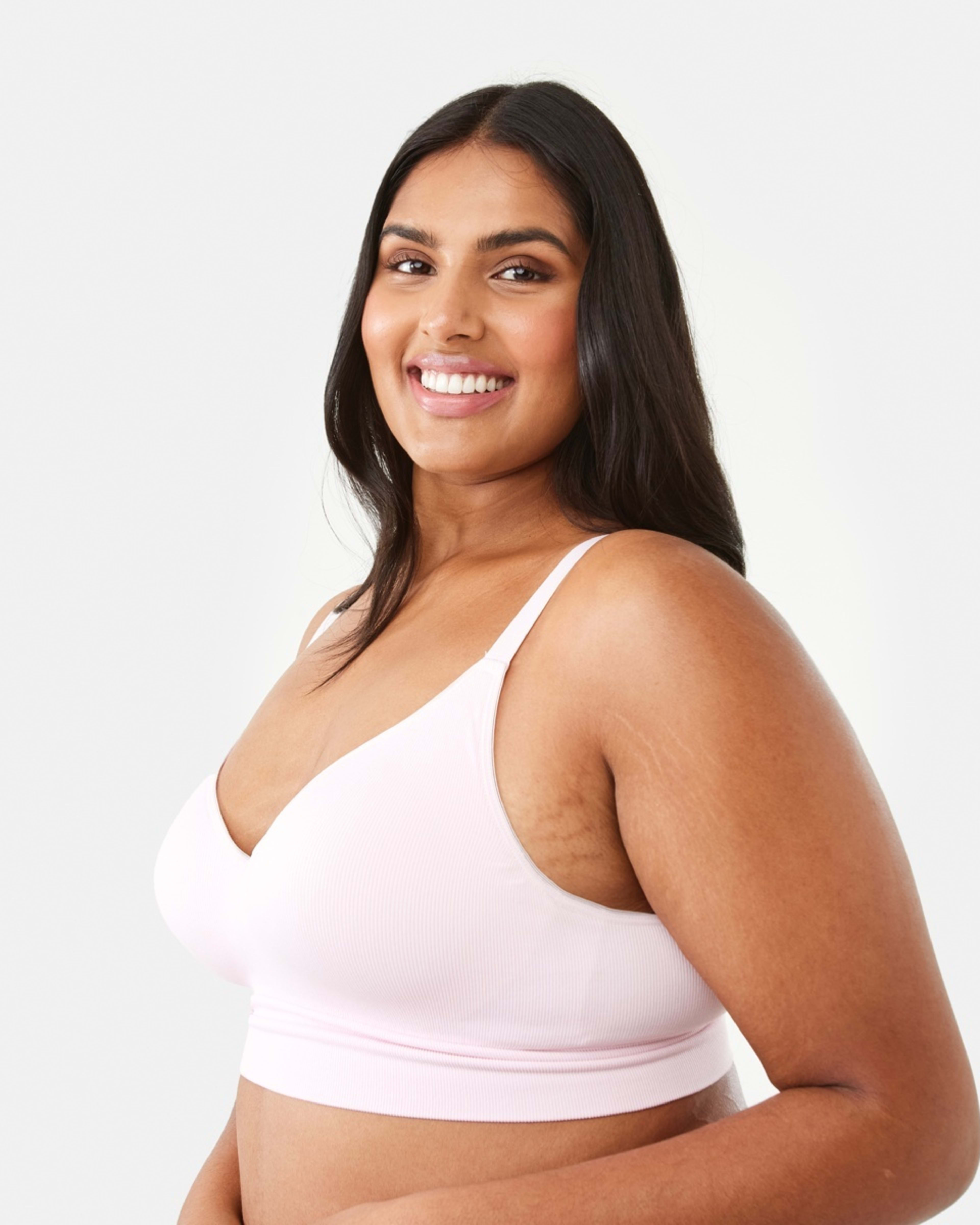 2 Full Figure Wirefree Seamfree T-Shirt Bra Bllet Pink, 2 of 6